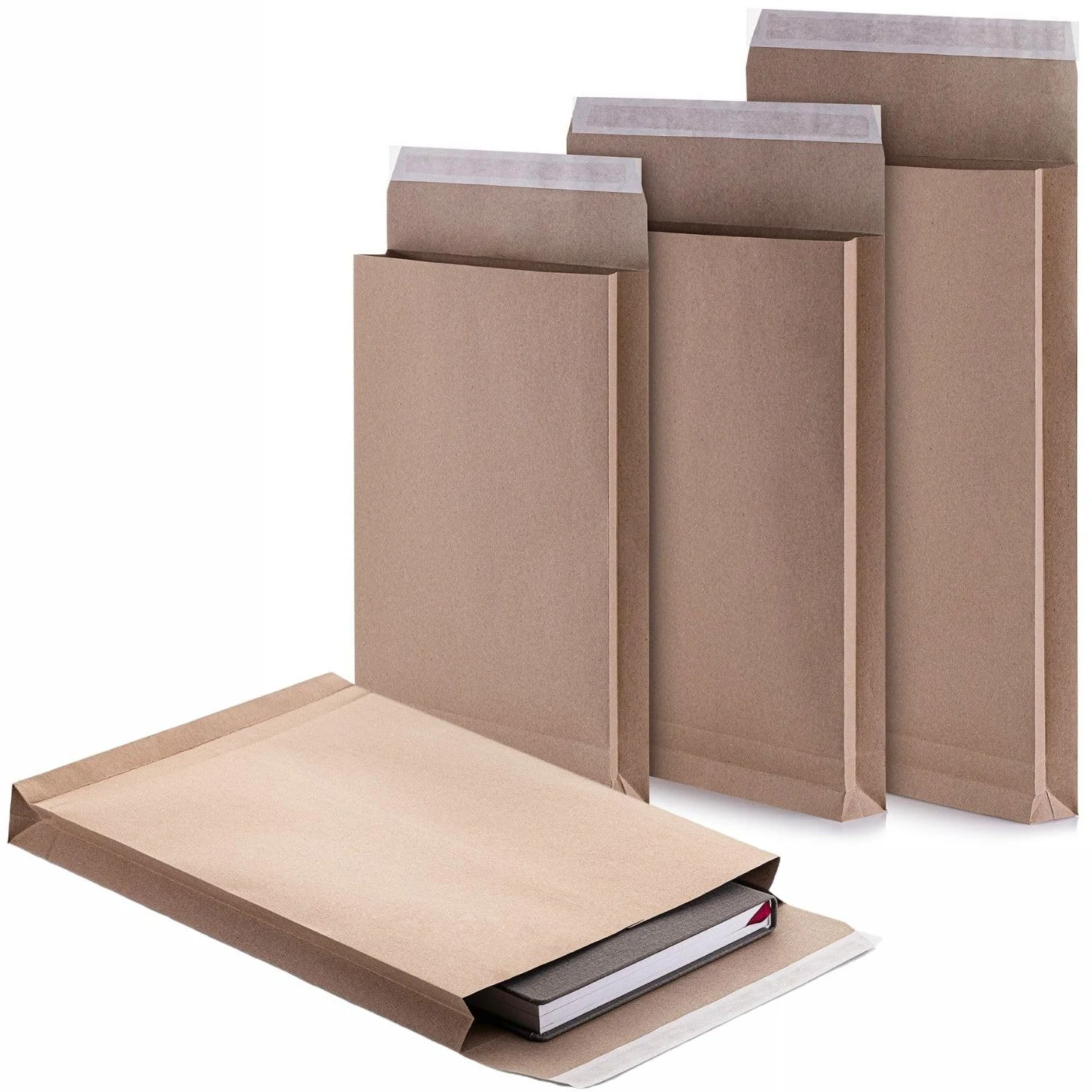 250 Buste a Soffietto B4 (250x353x40 mm) Marroni - Buste a Sacco Kraft 120g con Fondo Quadro per Spedizioni e Ufficio - Chiusura Autoadesiva senza Finestra