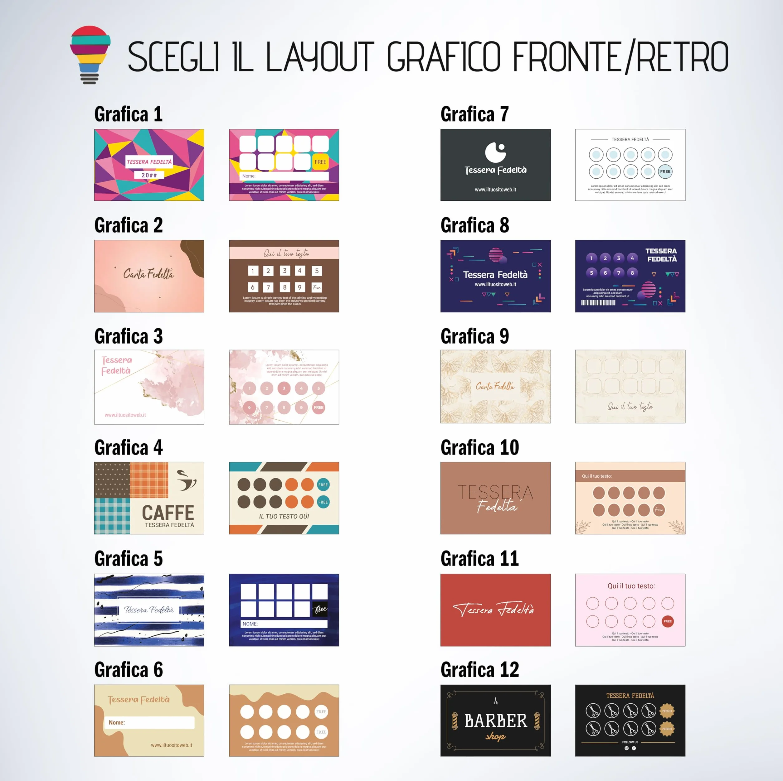 Tessere Fedeltà Personalizzate 8,5x5,5 cm Cartoncino Premium Stampa Fronte Retro 100 Pezzi