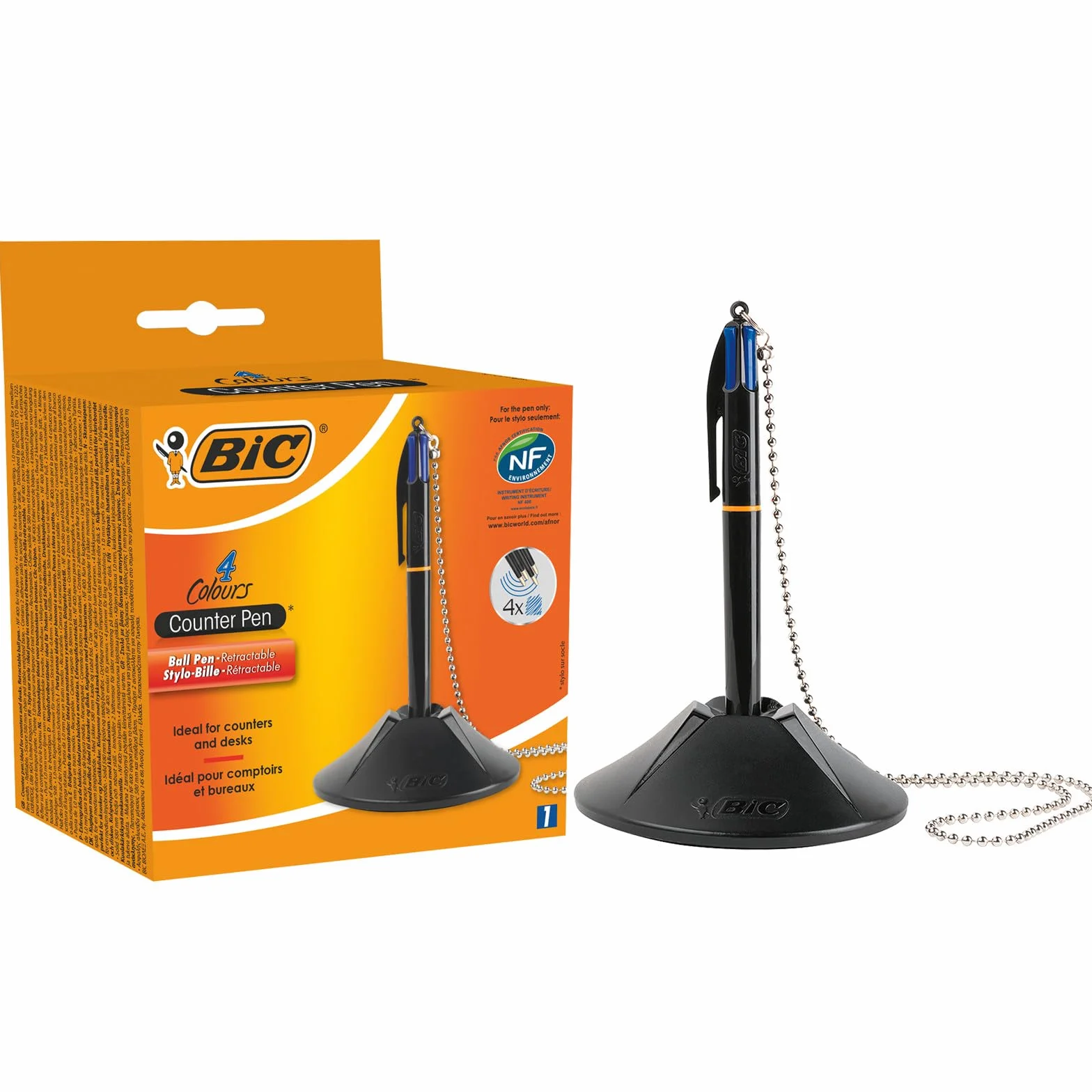 BIC Penne a Sfera a Scatto Punta Media 1.0 mm Blu Confezione da 1 Penna
