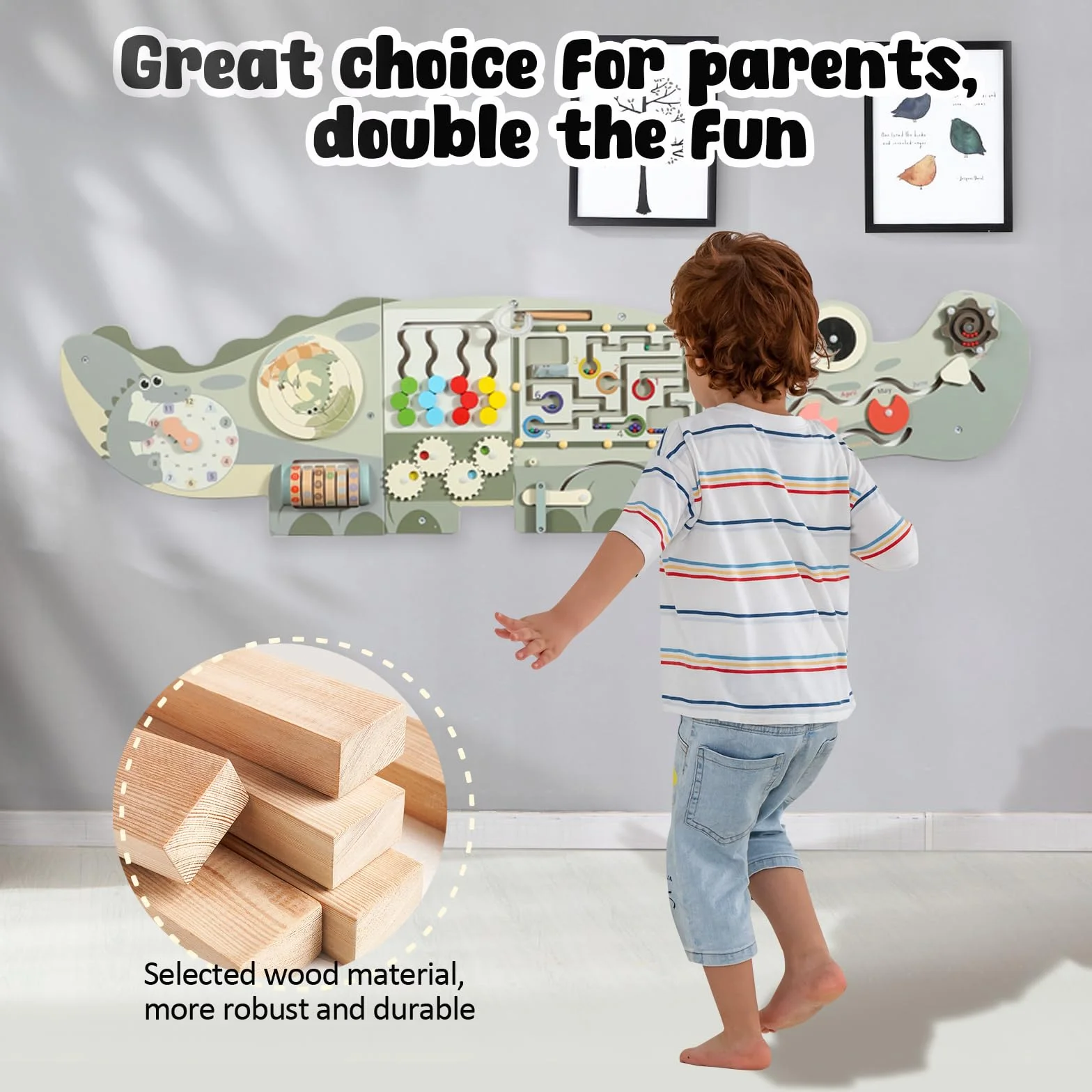 Pannello da parete sensoriale per bambini, pannelli da parete occupati da parete, giocattoli sensoriali Montessori, centro attività di apprendimento per bambini piccoli