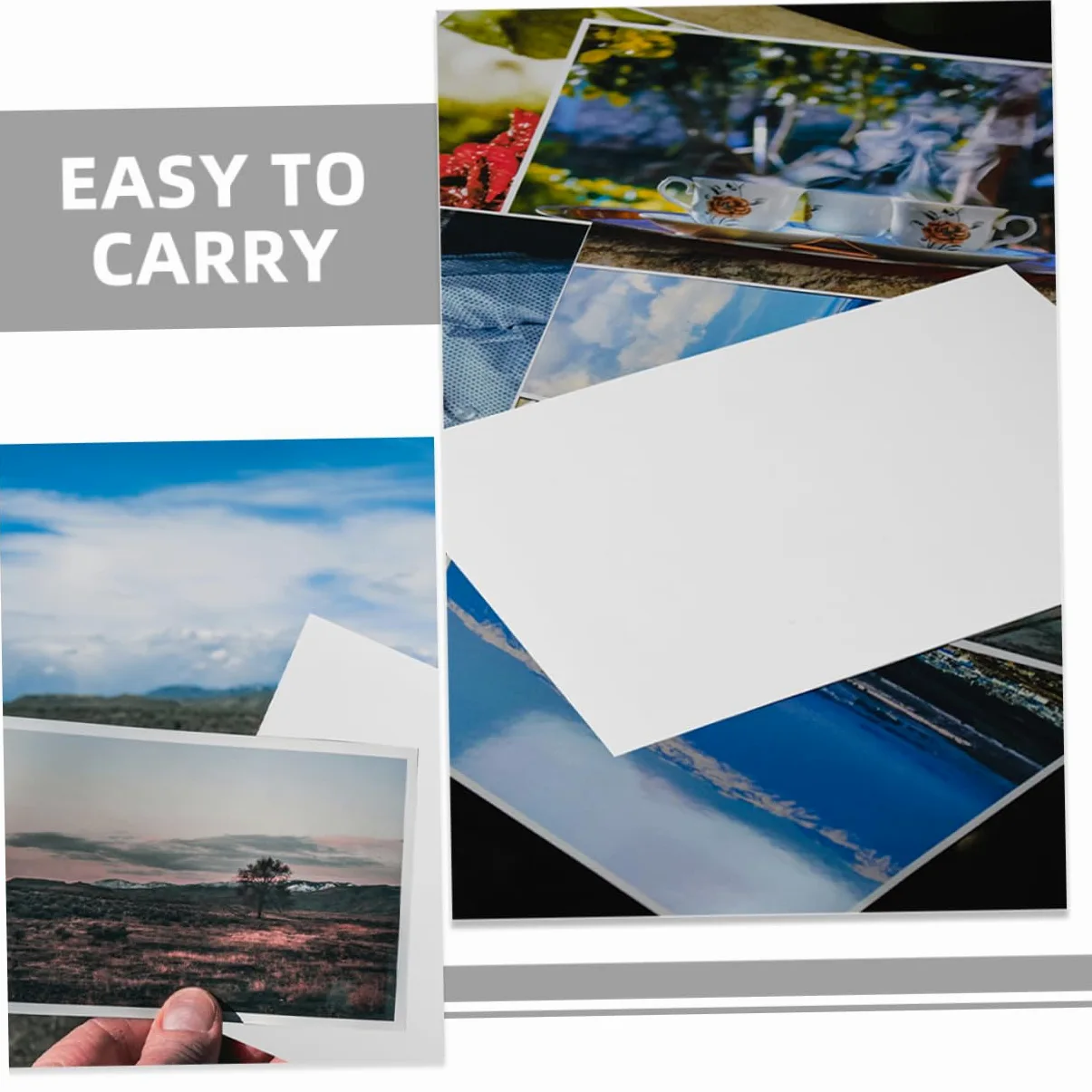 Homoyoyo 100pezzi Carta Fotografica Lucida per Stampante Carta da Stampa Altamente Lucida Fogli di Fotografica