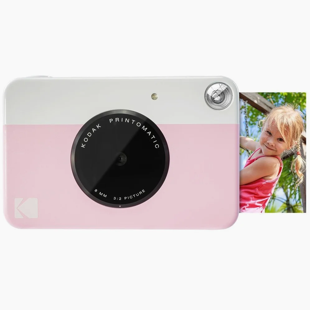 KODAK Pacchetto Base per Fotocamera istantanea Printomatic (Rosa) + Carta Zink (20 Fogli) + Custodia Deluxe + Comoda Tracolla & ZINK - Carta fotografica, Formato 2"x3", Confezione da 20 fogli