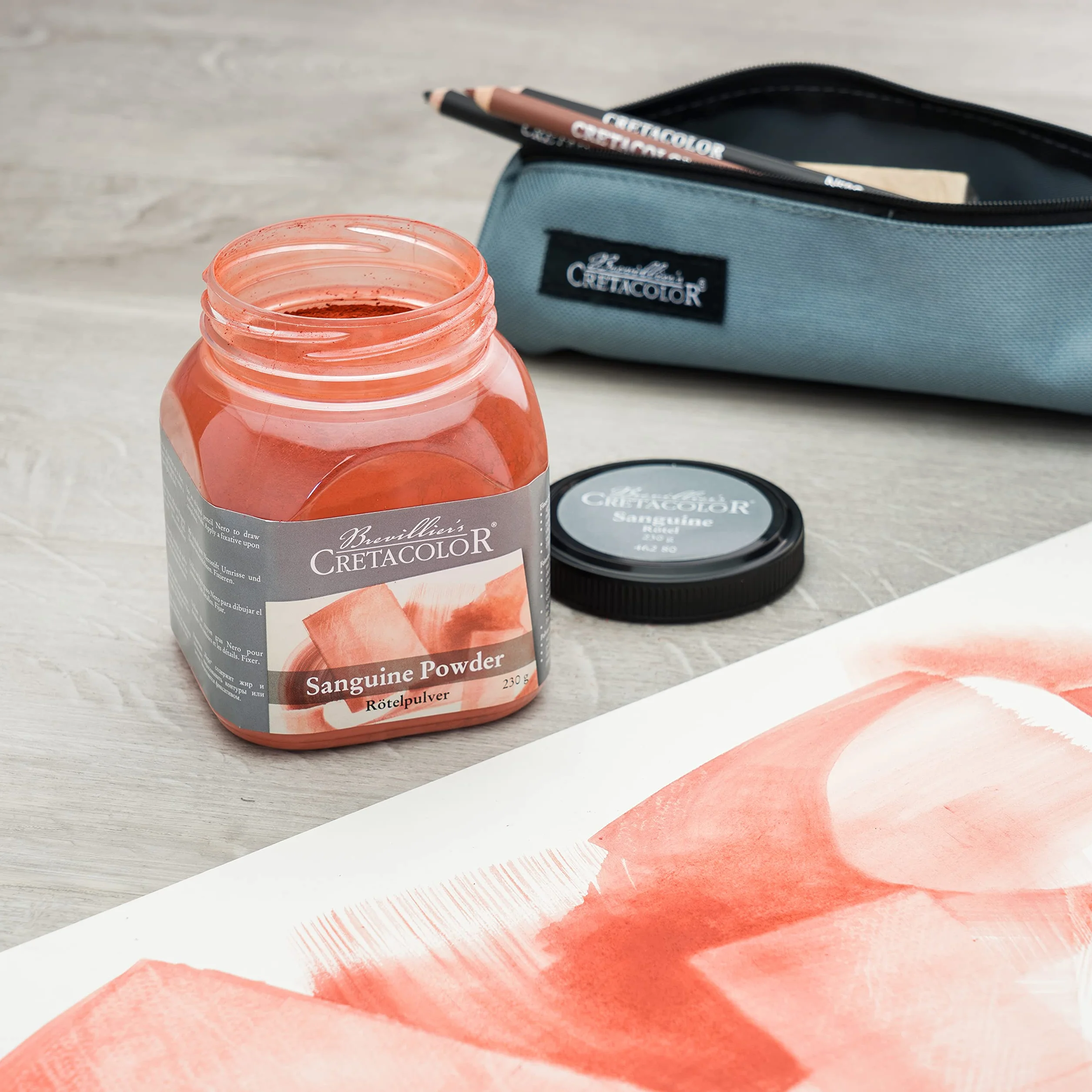 CRETACOLOR Artist polvere in barattolo di plastica, polvere di rosé 230 g