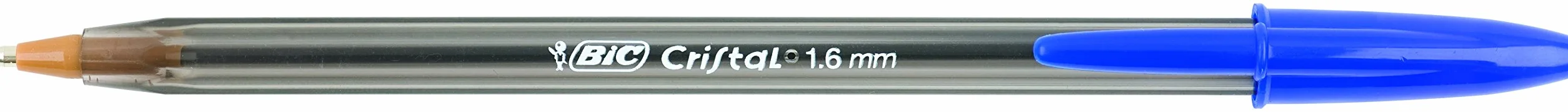 BIC Cristal Large Penne a Sfera Blu Punta Larga 1,6 mm Confezione da 5
