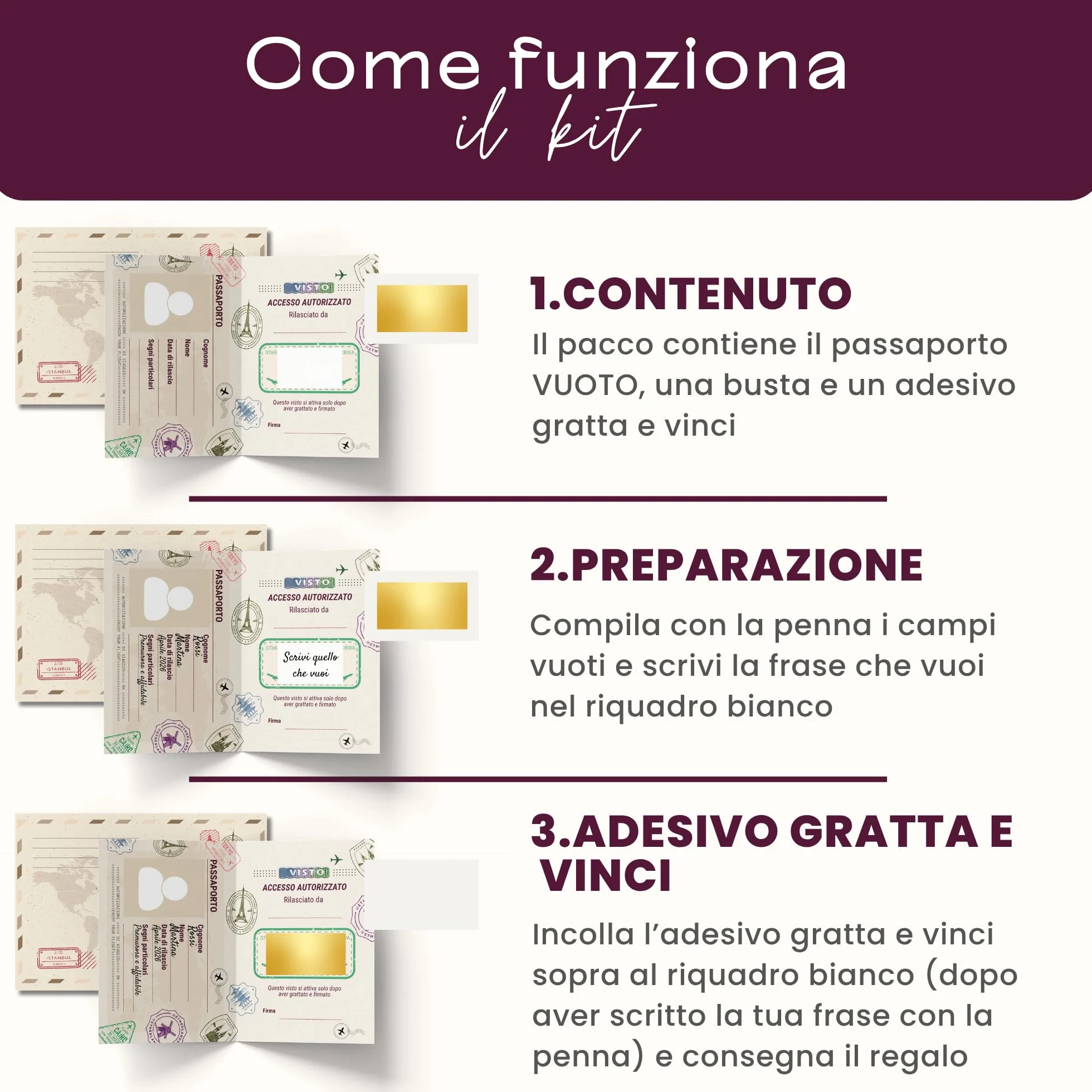 Gratta e Vinci Personalizzato Vuoto Annuncio Gravidanza ai Nonni Testimone di Nozze