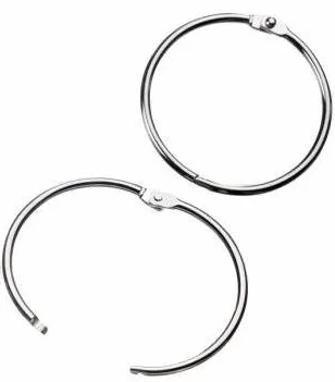 Anelli Metallici Apribili Diam. 40 mm 10 Pezzi Silver Chiusura A Scatto