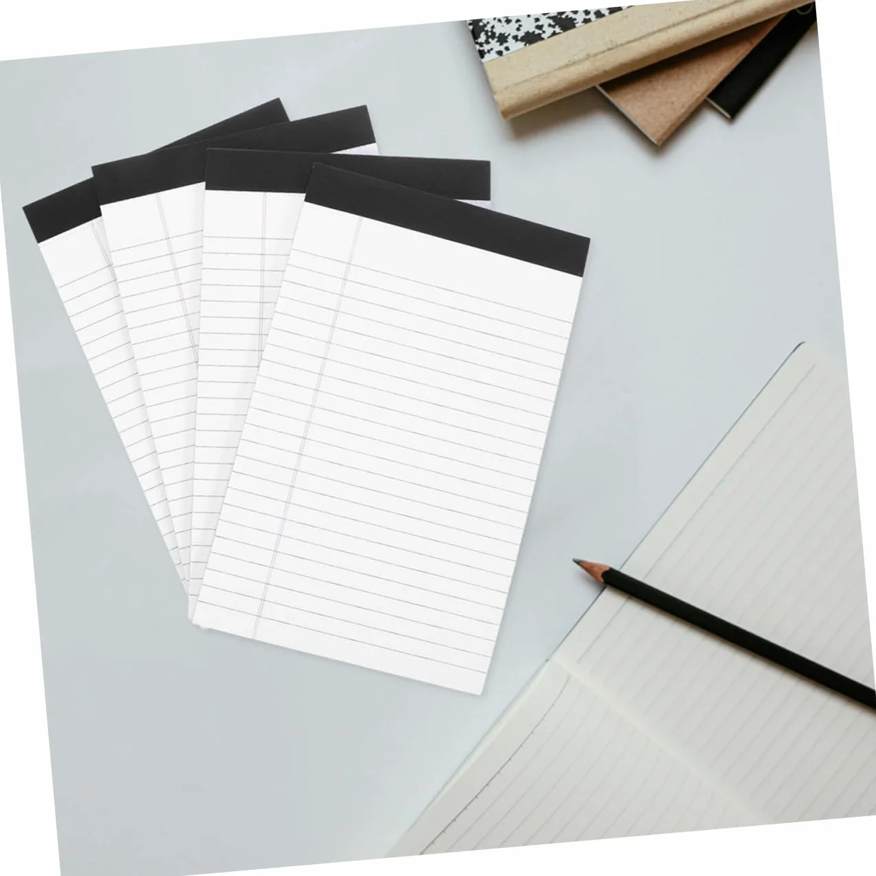 Blocco Note Portatile A5 8 Quaderni da 50 Fogli Ciascuno, Fogli a Righe, Design Delicato e Semplice, Facile da Usare per Annotazioni e Memorizzazioni