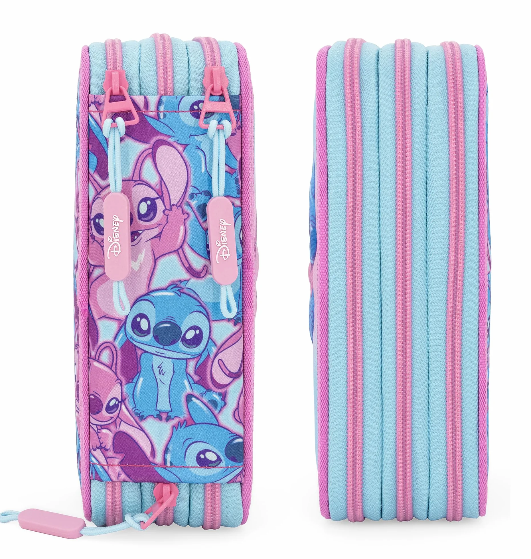 Clondo Astuccio Scuola 3 Scomparti Completo 46 Accessori Bambini Kit Cancelleria