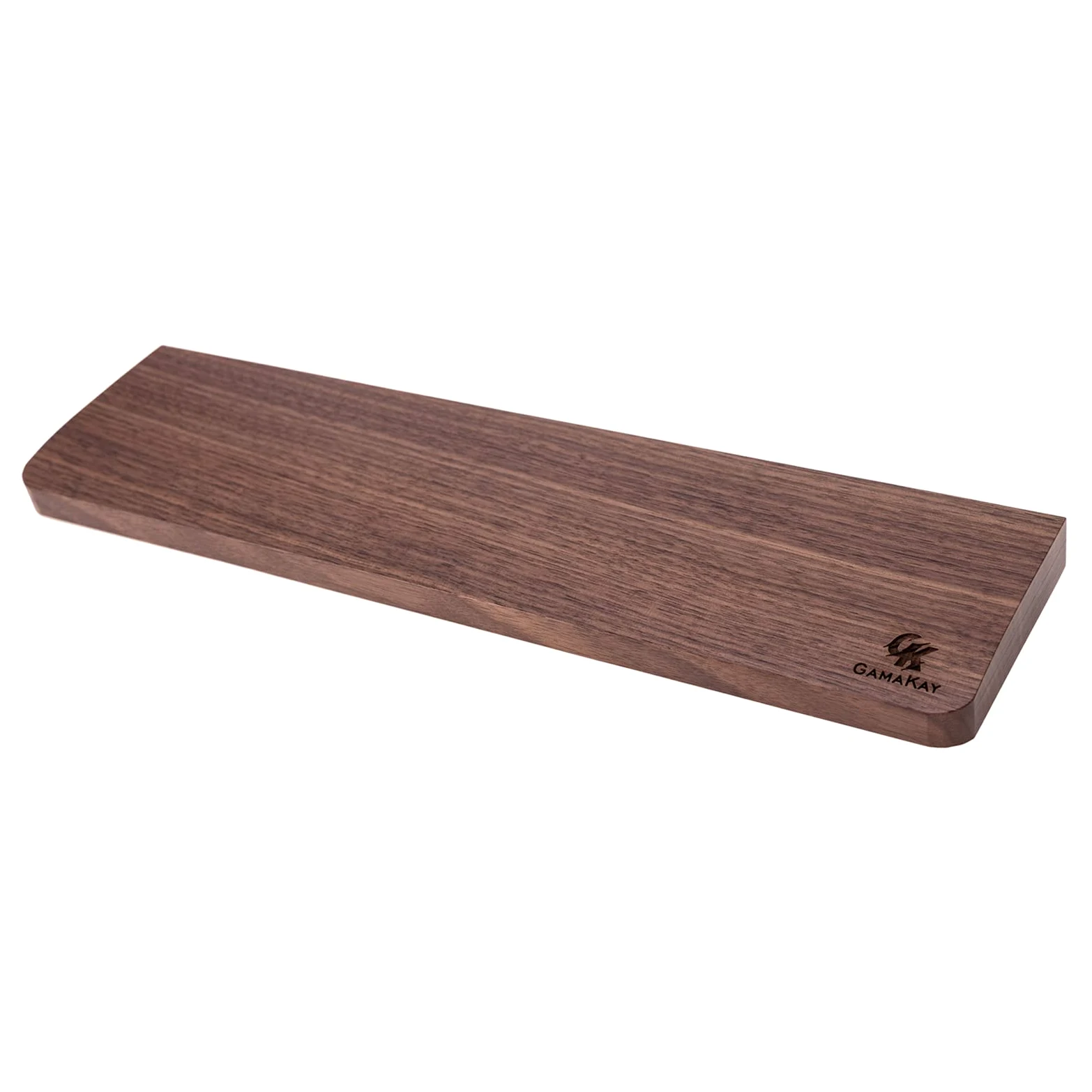 GamaKay - Poggiapolsi in legno, 30 cm, compatto, poggiapolsi in legno di noce | Palmo ergonomico antiscivolo per digitare e suonare comodamente per tastiera meccanica a 60 61 63 64 tasti (per il 60%)