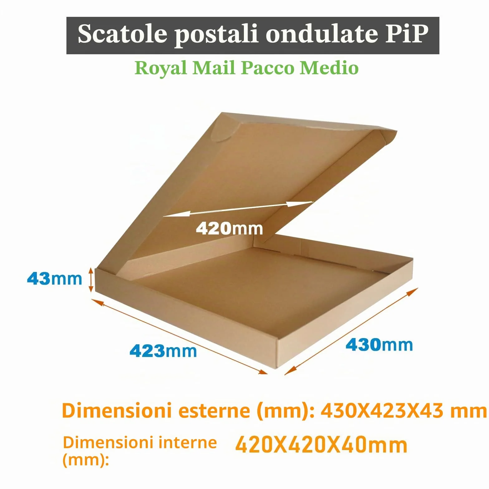 435×423×43mm piccoli pacchi scatole postali scatole di cartone ondulato per la pubblicazione, marrone spedizione scatola per piccole imprese, conservazione o confezione regalo (10 pezzi)
