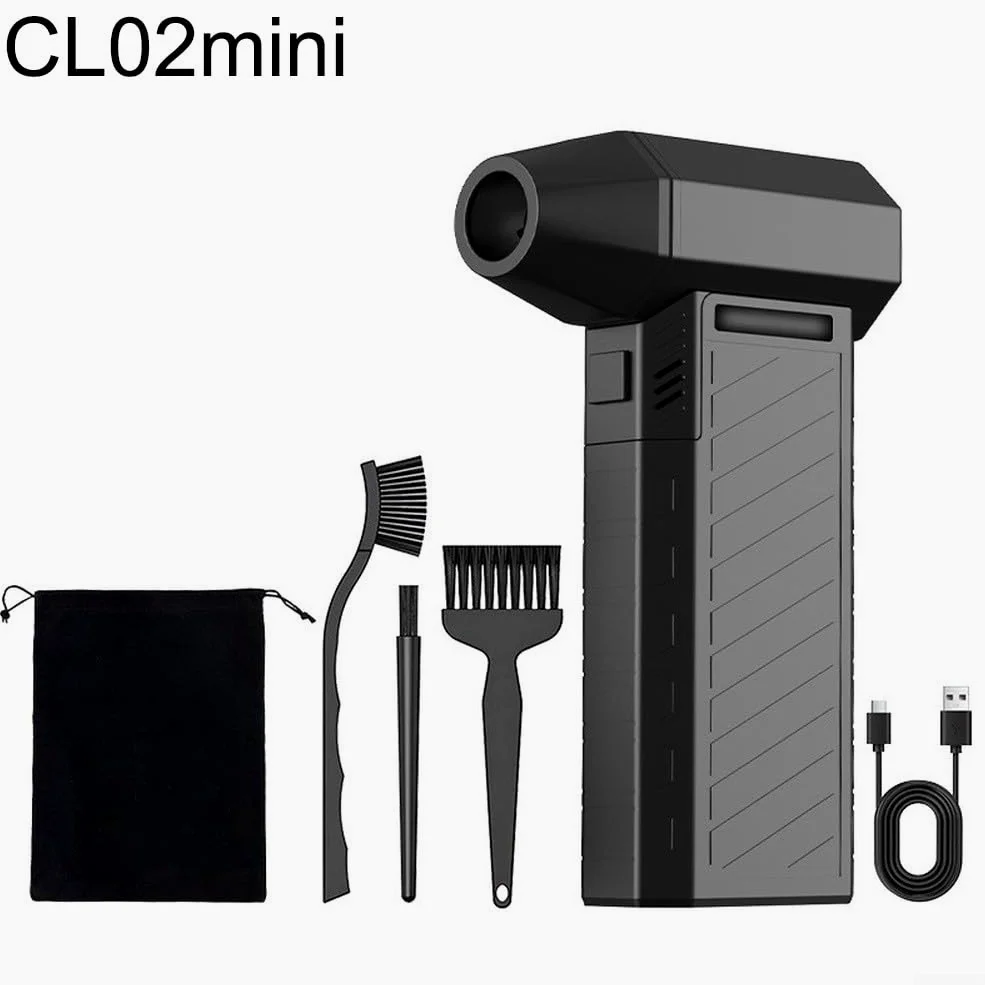 Soffiatore elettrico ricaricabile ad aria compressa senza fili, 150000 giri/min, 8000 mAh, per tastiera portatile, interni auto, strumento di pulizia portatile con 8 accessori (CL02)