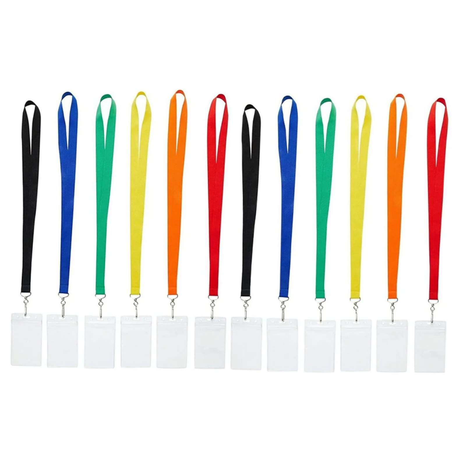 Operitacx 2sets Lanyard Per Badge Con Portabadge Trasparente Da Arancione Per Lavoratori Studenti Volontari e Conferenze
