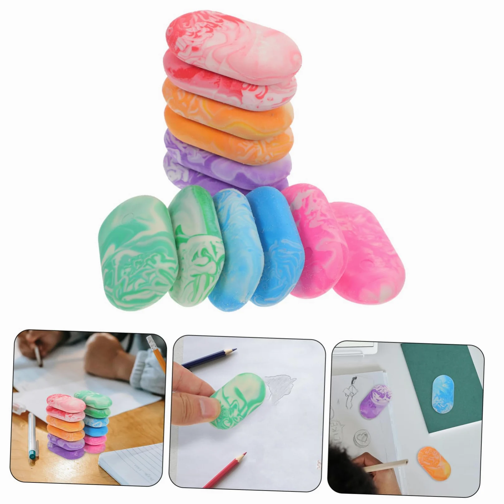Housoutil 5 Set Cancellare Cancelleria E Portatilper Scuola Per Regali E Decorazioni 12 Pezzi*5