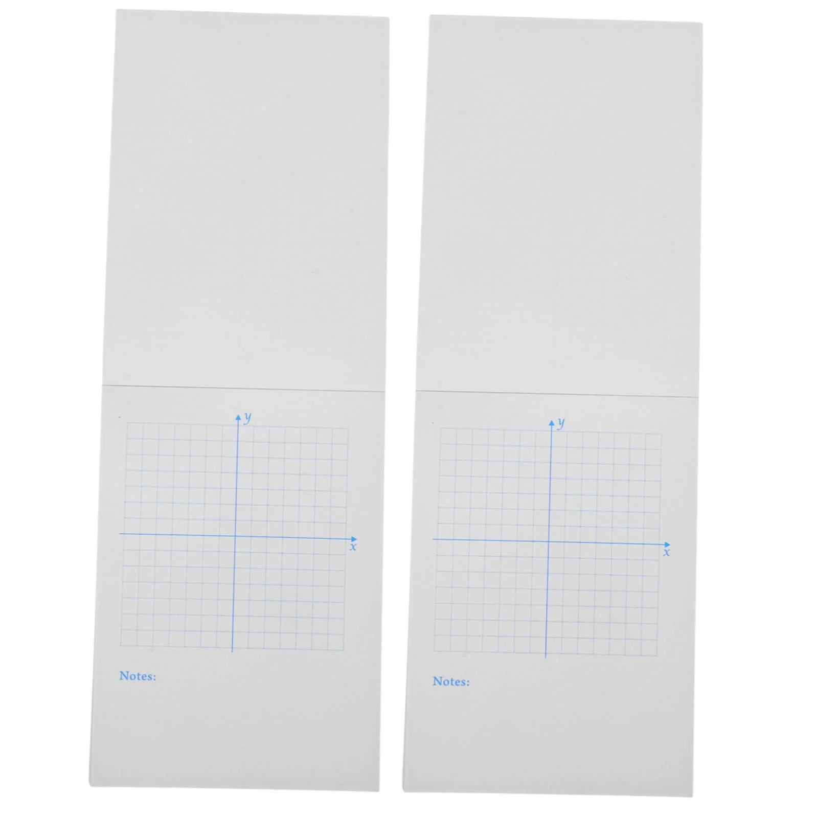 Operitacx 4 Pezzi 2 Quaderno degli assi coordinati blocco di carta a griglia foglio da disegno di matematica carta grafica fornitura di matematica fornitura di disegno bianca