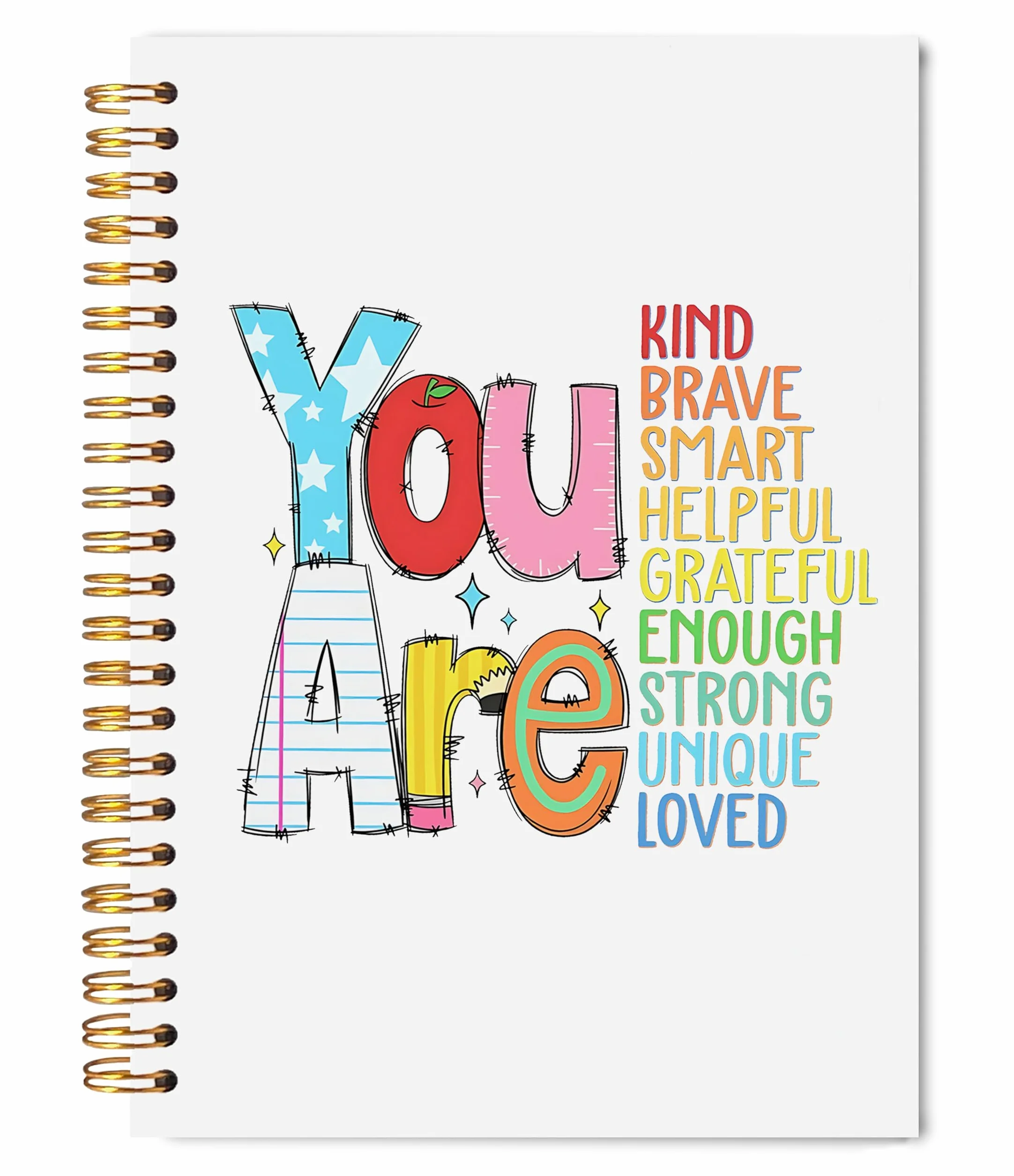 Boho Inspirational Spiral Notebook Journal 5,5 x 8,3, You Are Kind Positive Affirmation Journal per donne, forniture per il rientro a scuola, regali, citazione motivazionale
