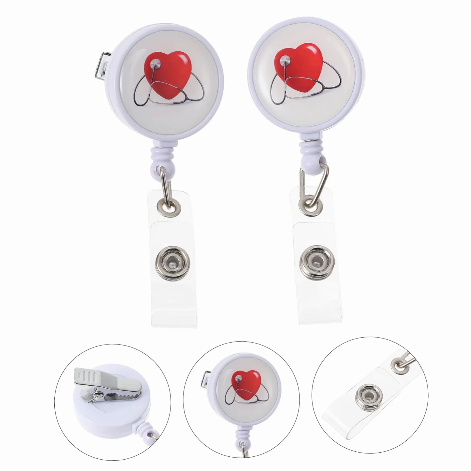 STOBOK 10pezzi Portabadge Retrattile Con Clip Elegante Per Id Facile Da Usare Per Lavoro Scuola Eventi e Fiere Design e Compatto