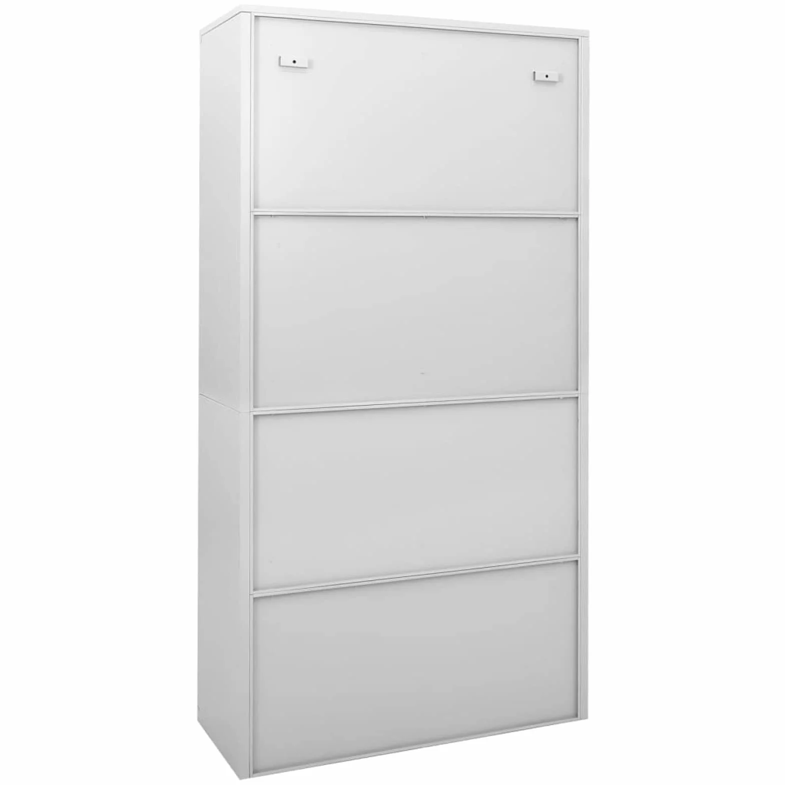 Gecheer Armadio con Anta Scorrevole Grigio Chiaro 90x40x180 cm Acciaio