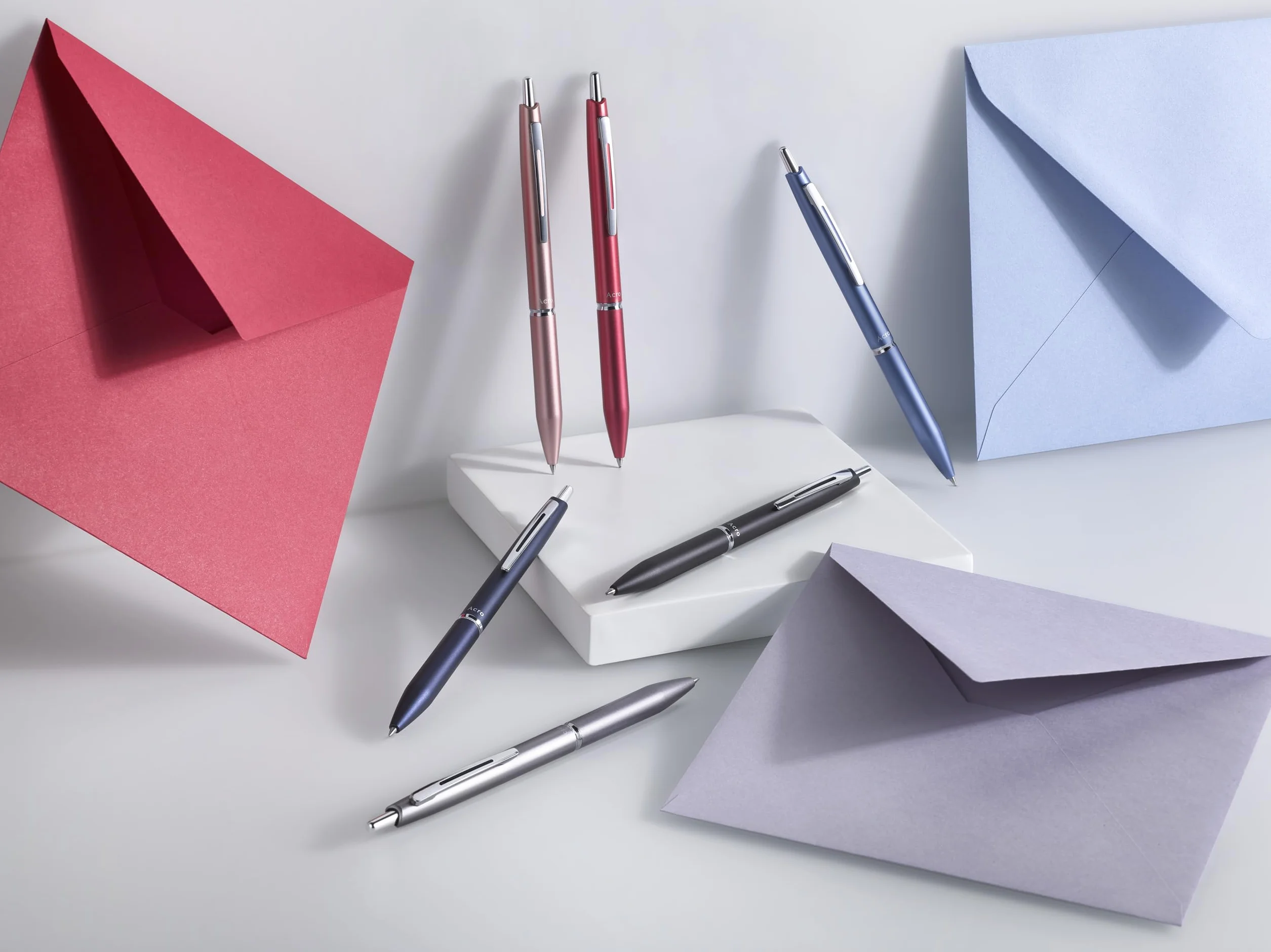 Biro premium Acro 1000 Navy Blue confezione regalo ricaricabile punta media inchiostro nero