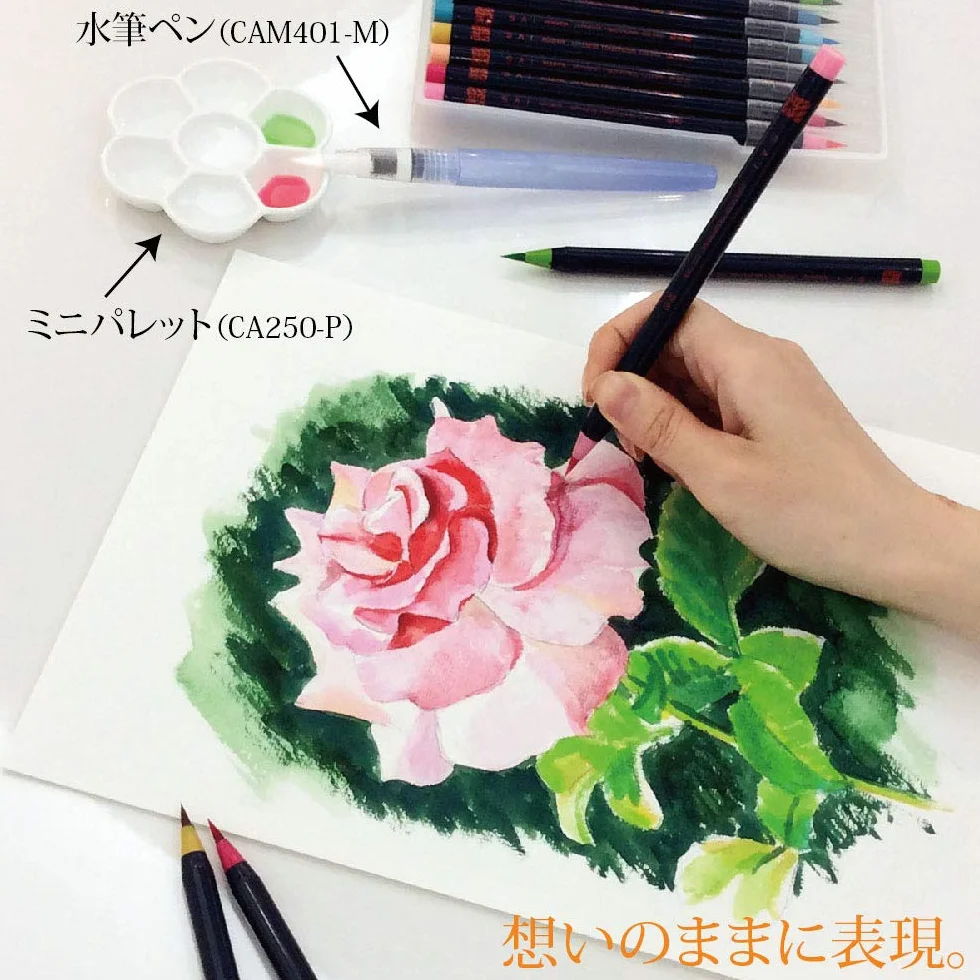 Akashiya Fude Brush Pen shin-mouhitsu Ink (sa-300) 20 Color Set