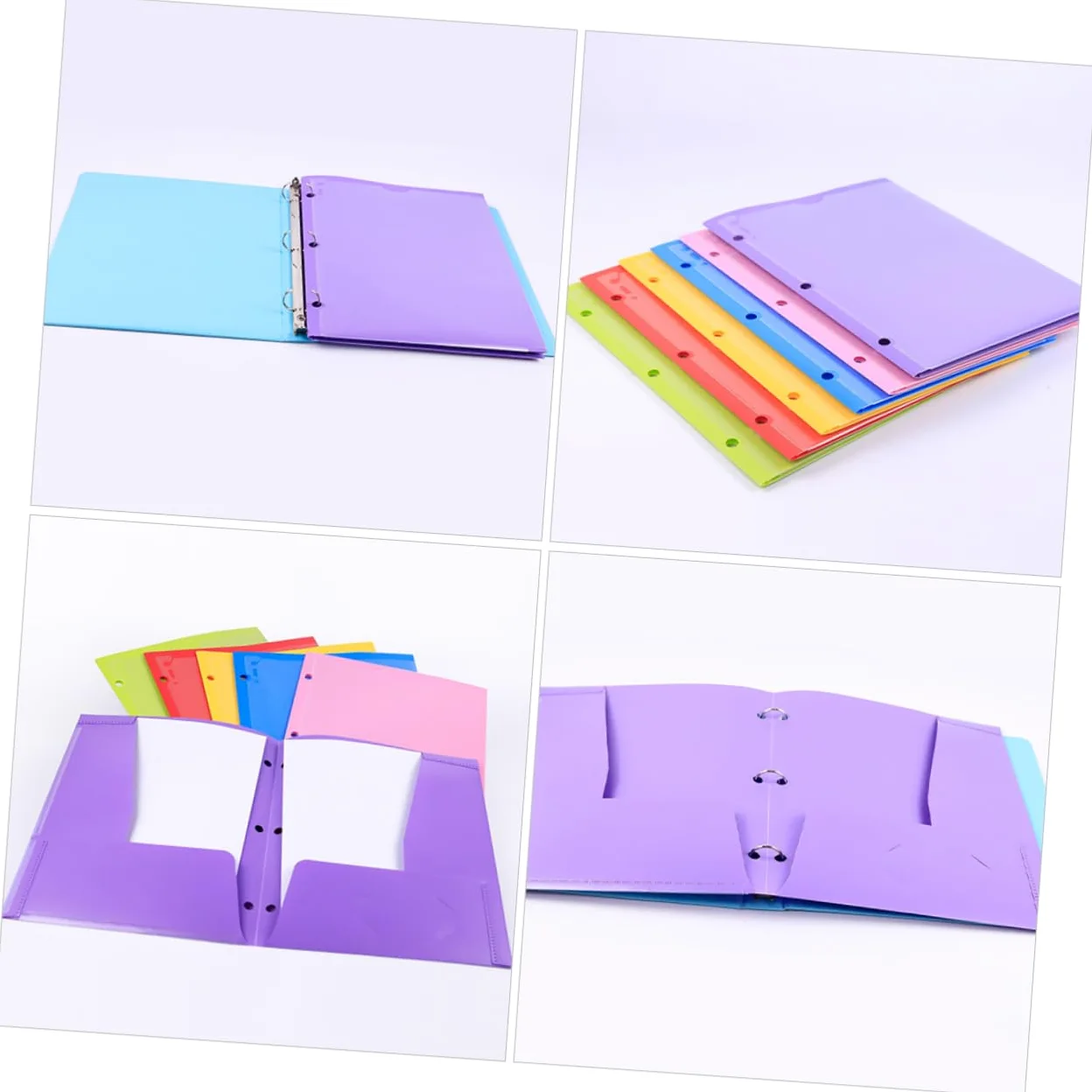 Cartelle Portadocumenti A4 a Doppia Tasca Pp 6 Pezzi | Design a Doppia Fessura, per Menu e Fogli D'ufficio, per Smistare e Conservare Documenti Colore Casuale