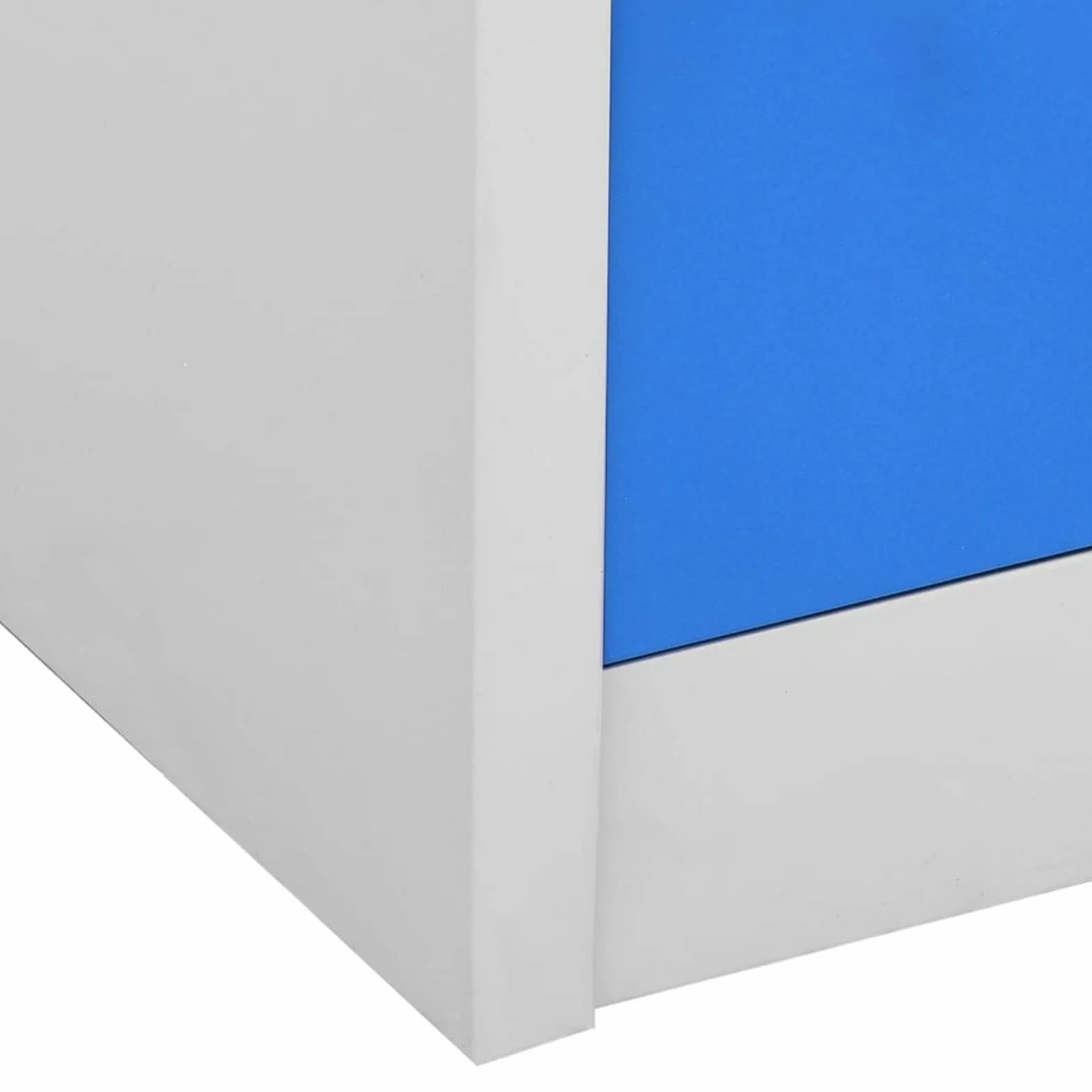 Armadietto Spogliatoio Armadio Metallico con 6 Scomparti Armadietto con Chiave, Armadietti Organizzatore in Acciaio per Scuole e Uffici, Grigio Chiaro e Blu 90x45x92,5 cm