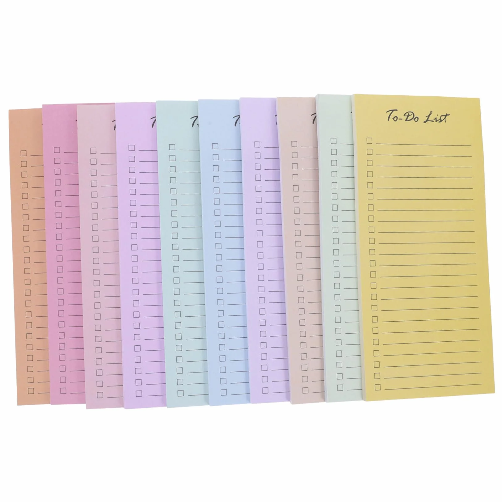 NUOBESTY Blocchetti Note Adesive Colorate in Carta 10pezzi 50 Pagine per Lista della Spesa, Scuola e Ufficio, Foglietti Adesivi Riposizionabili Multicolori Angoli Dolci