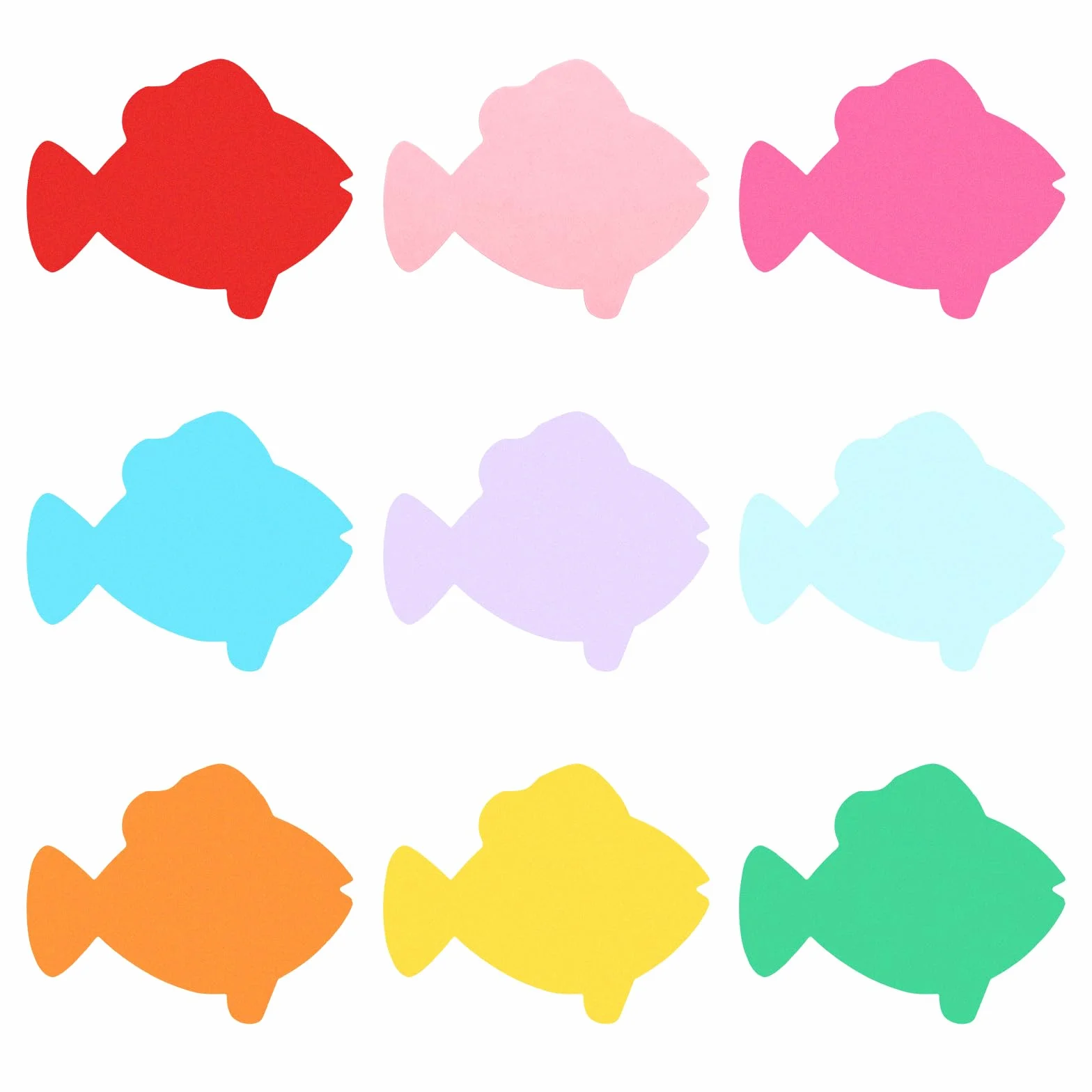 PATIKIL Carta Ritagliata per Lavagne, 180pz Ritagli Carta per Bacheche a Forma di Pesce, Multicolore