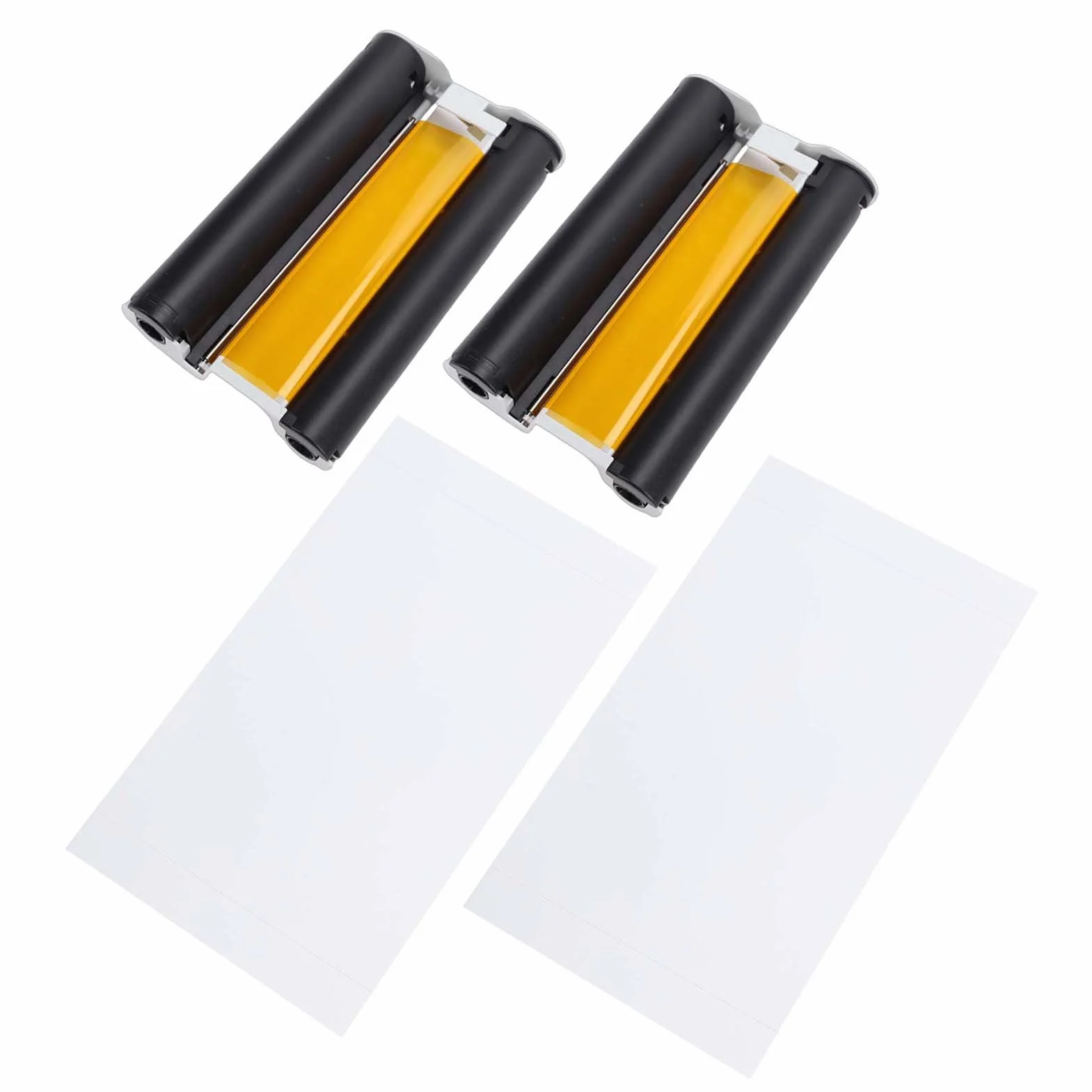 Hyuduo Stampante Fotografica Combinata da 2 Pacchi, 80 Fogli di Carta Fotografica Lucida 4x6 e 2 Nastri, Resistente Alle Sbavature Impermeabile Ad Asciugatura Rapida, Compatibile con