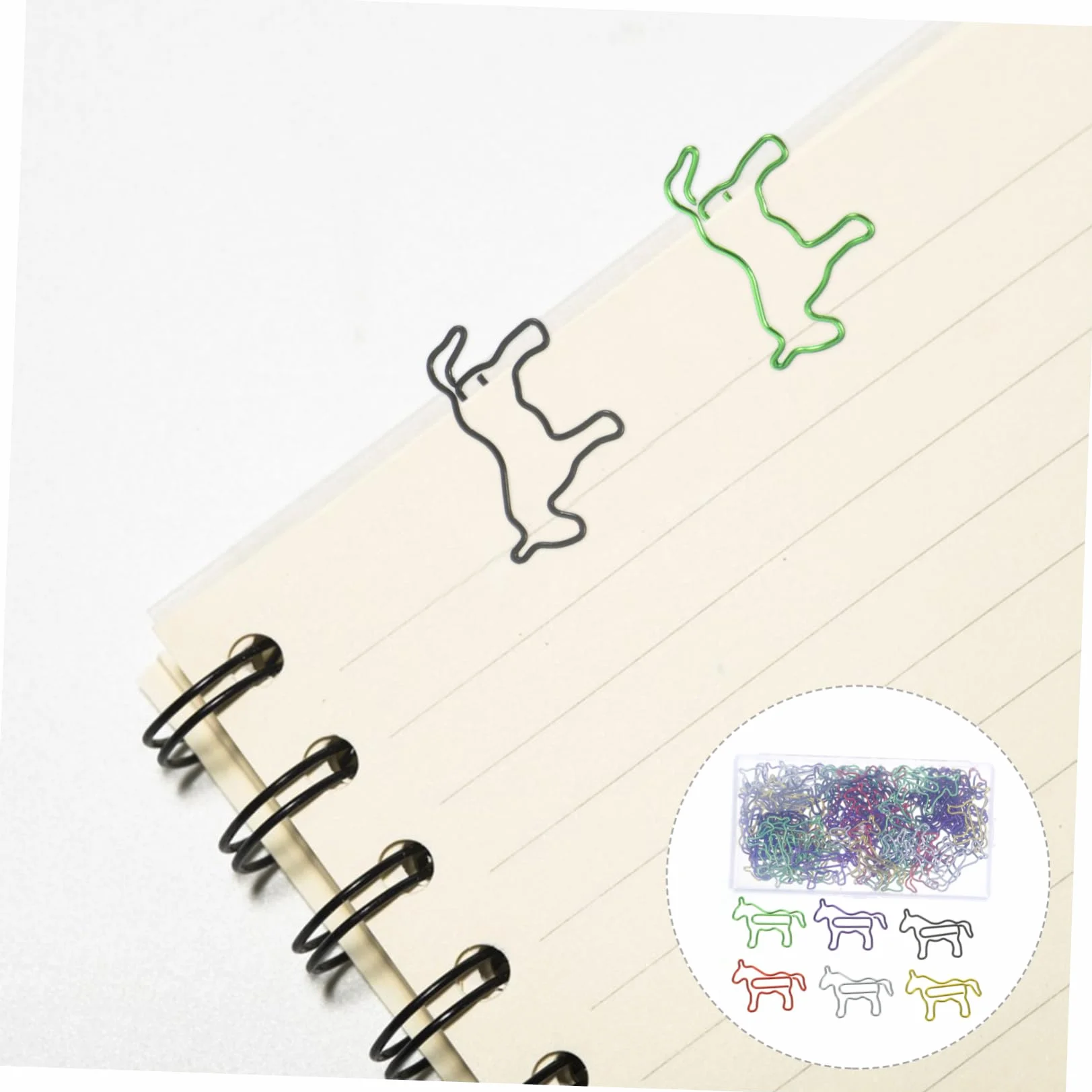 DOITOOL 5 Set Fermacarte Colorati Cavallo Clip Per Ufficio E Casa Decorativi E Pratici Per Documenti E Cancelleria 80 Pezzi * 5