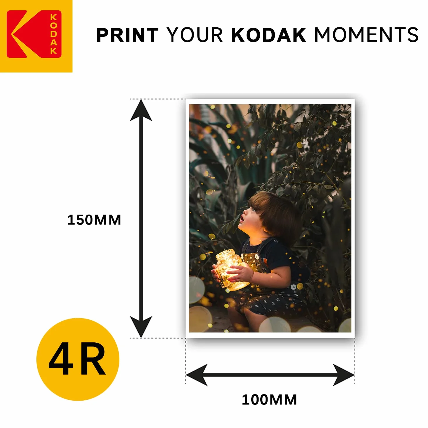 KODAK Snapshot Photo Paper 100 Fogli 102x152mm 180 gsm Carta Fotografica Brillante