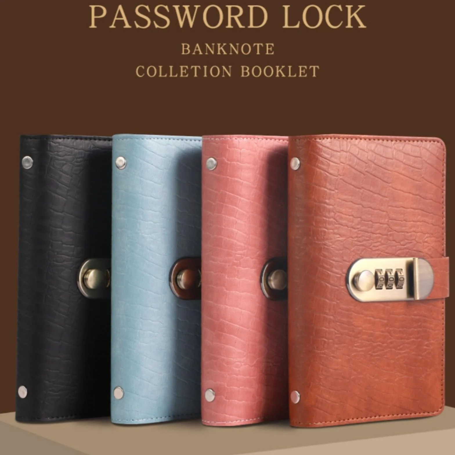 Libro del risparmio con 100 buste porta soldi e lucchetto a password, agenda budget planner italiano