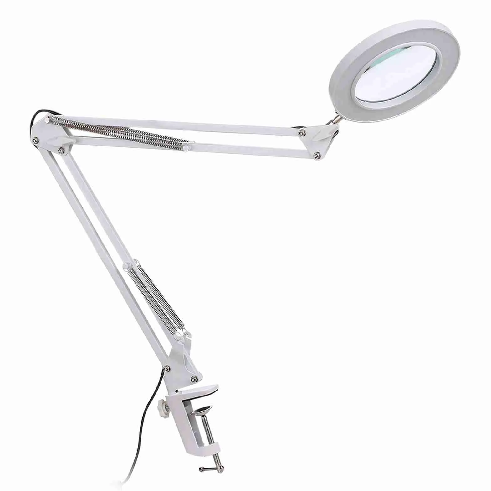 Lente d'ingrandimento 8X, lampada da scrivania a LED, lente d'ingrandimento illuminata USB con luce e morsetto regolabile, 3 modalità colore, luminosità regolabile per lettura per anziani