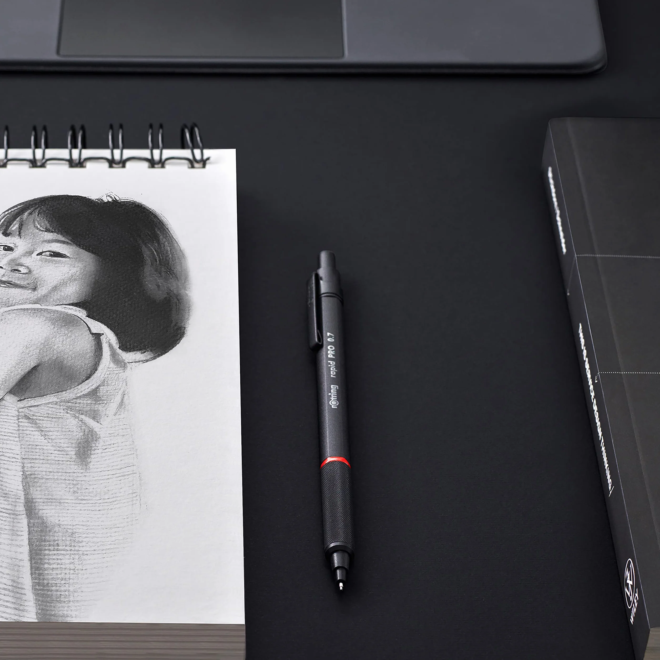rOtring Rapid Pro matita meccanica HB 0,7 mm Nero opaco