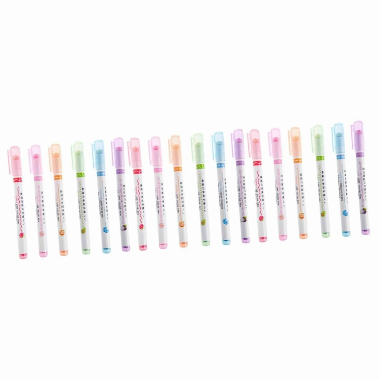 STOBOK 18pezzi Evidenziatori Colorati Con Punta Fine e Design Per Note e Scrittura Per Studenti Artisti e Lavoro Creativo