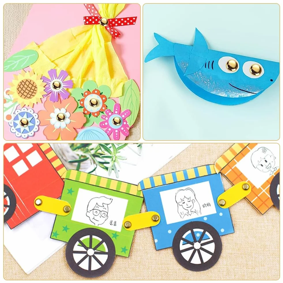 Fermacampioni Piccoli Argento 100 Pezzi Scrapbooking Brads Carta Stampa