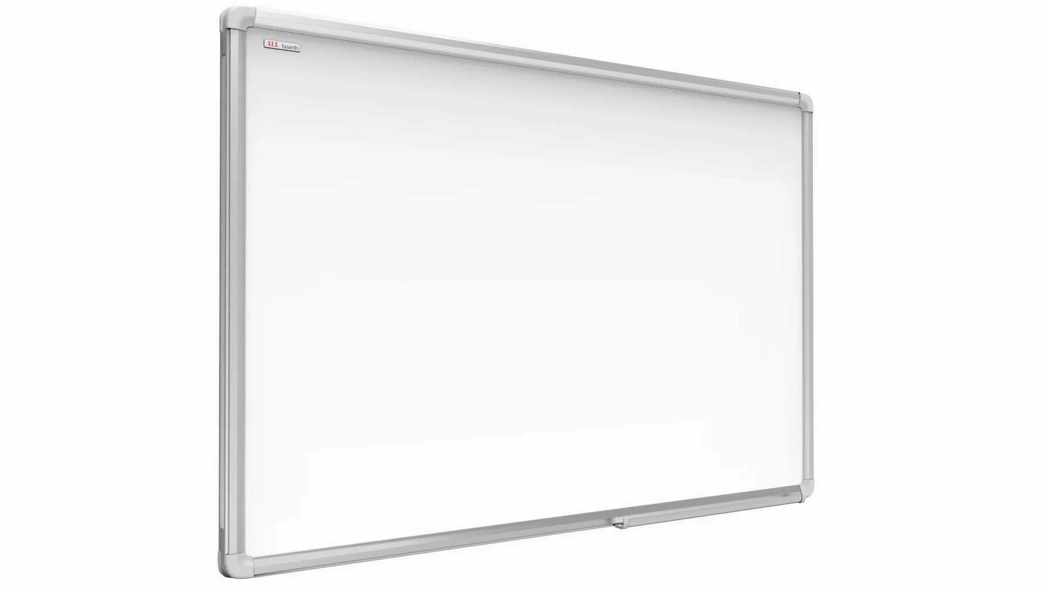 ALLboards Lavagna Bianca Magnetica con Cornice in Alluminio EXPO 90x60cm Scrivibile e Cancellabile a Secco, a Parete