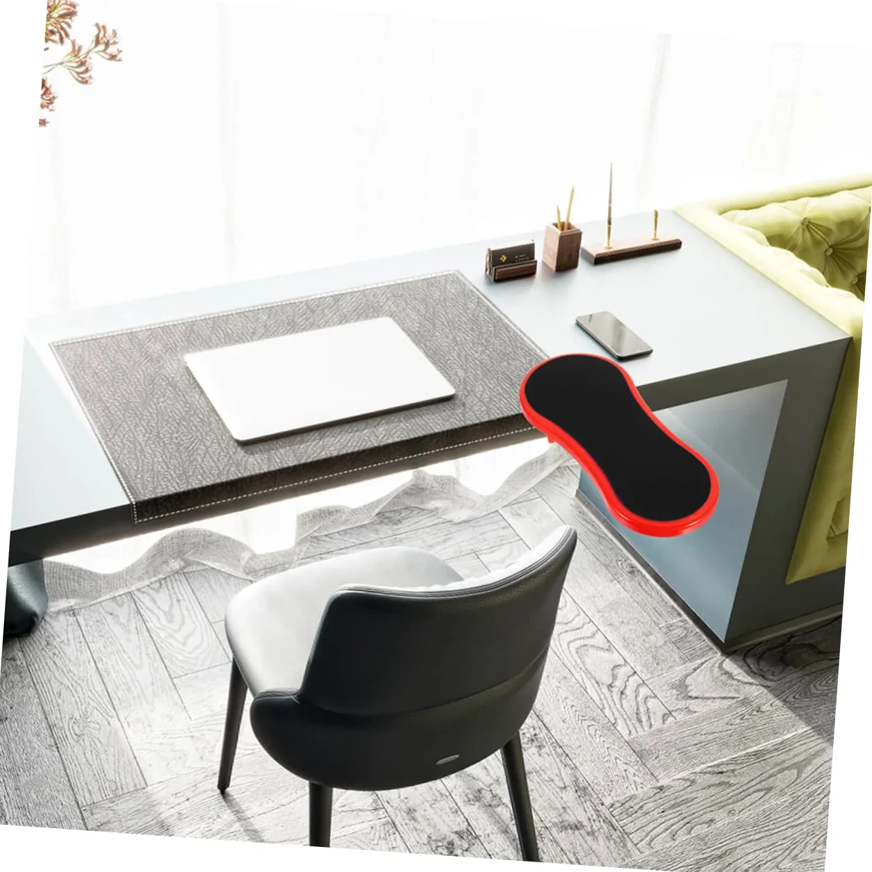 Supporto Poggiapolsi Ergonomico Design Leggero 2pezzi in Gomma e Cotone per Supporto Polso e Gomito per Scrivania Ufficio Durante Lavoro