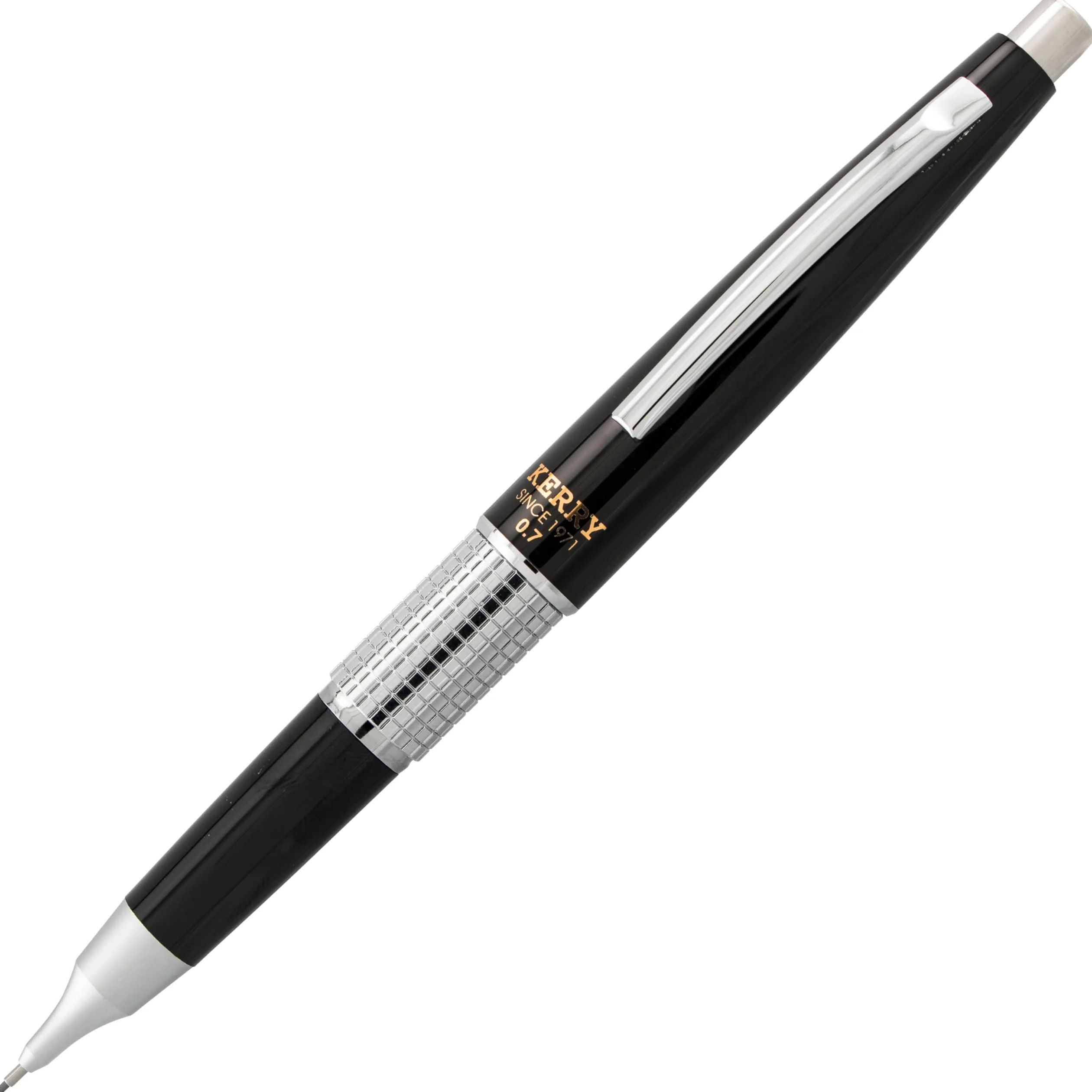 Pentel Kerry Portamine con corpo in metallo, design esclusivo, Durezza HB 0,7 mm nero