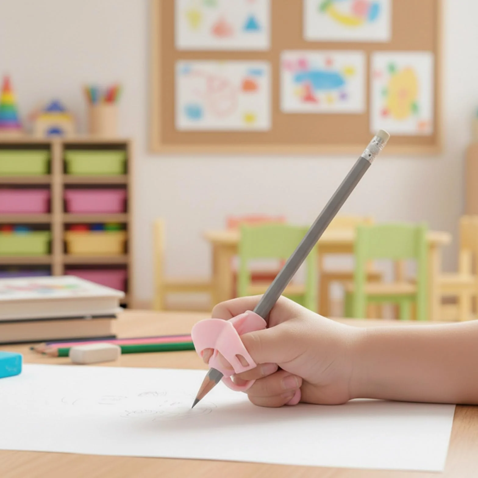 Impugnatura Matita Ergonomica 5 Pezzi per Scrittura, Correzione Postura, Migliora Presa