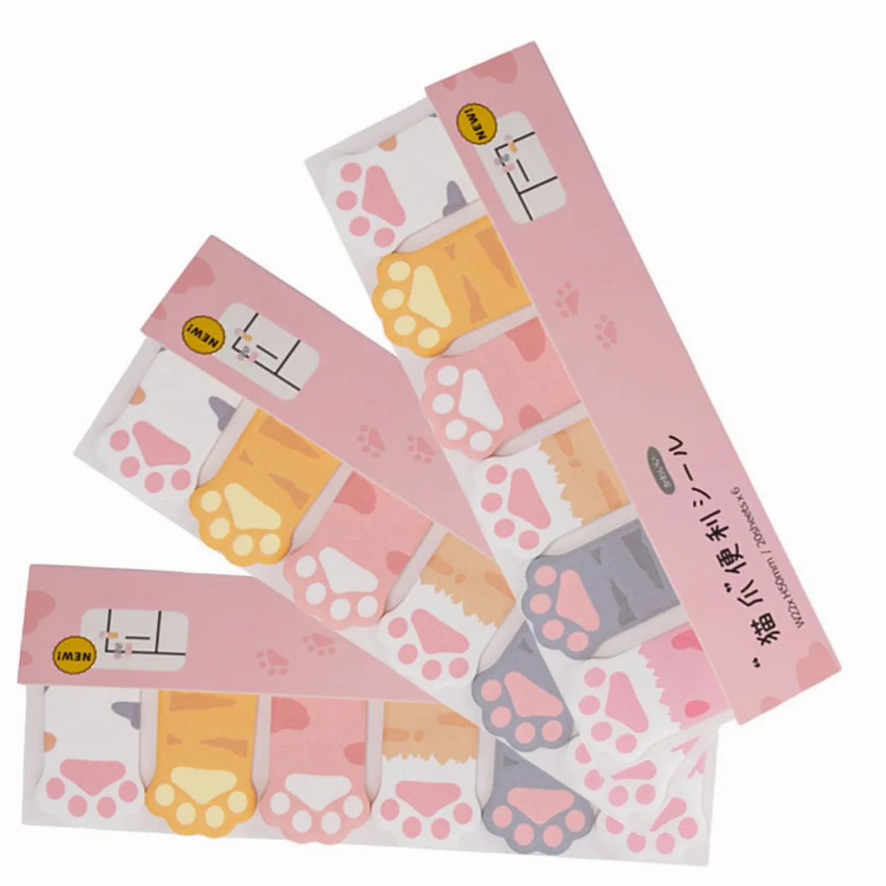 STOBOK 12pezzi Sticky Tabs Decorativi Forma Di Zampa Blocchetti Adesivi Autoadesivi Per Appunti e Segnapagina Perfetti Per Ufficio e Scuola