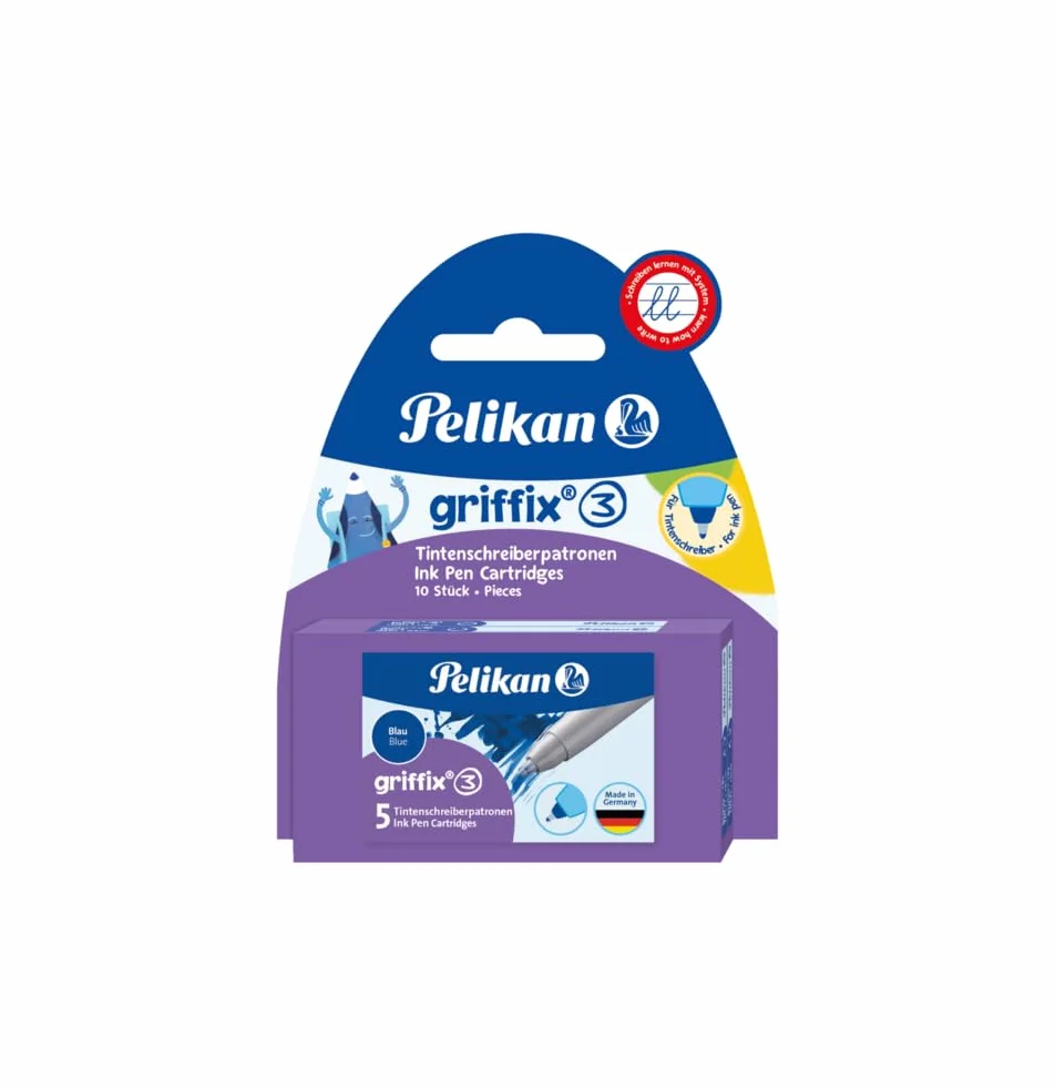 Pelikan Griffix Cartucce d'inchiostro Blu 2x5 blister
