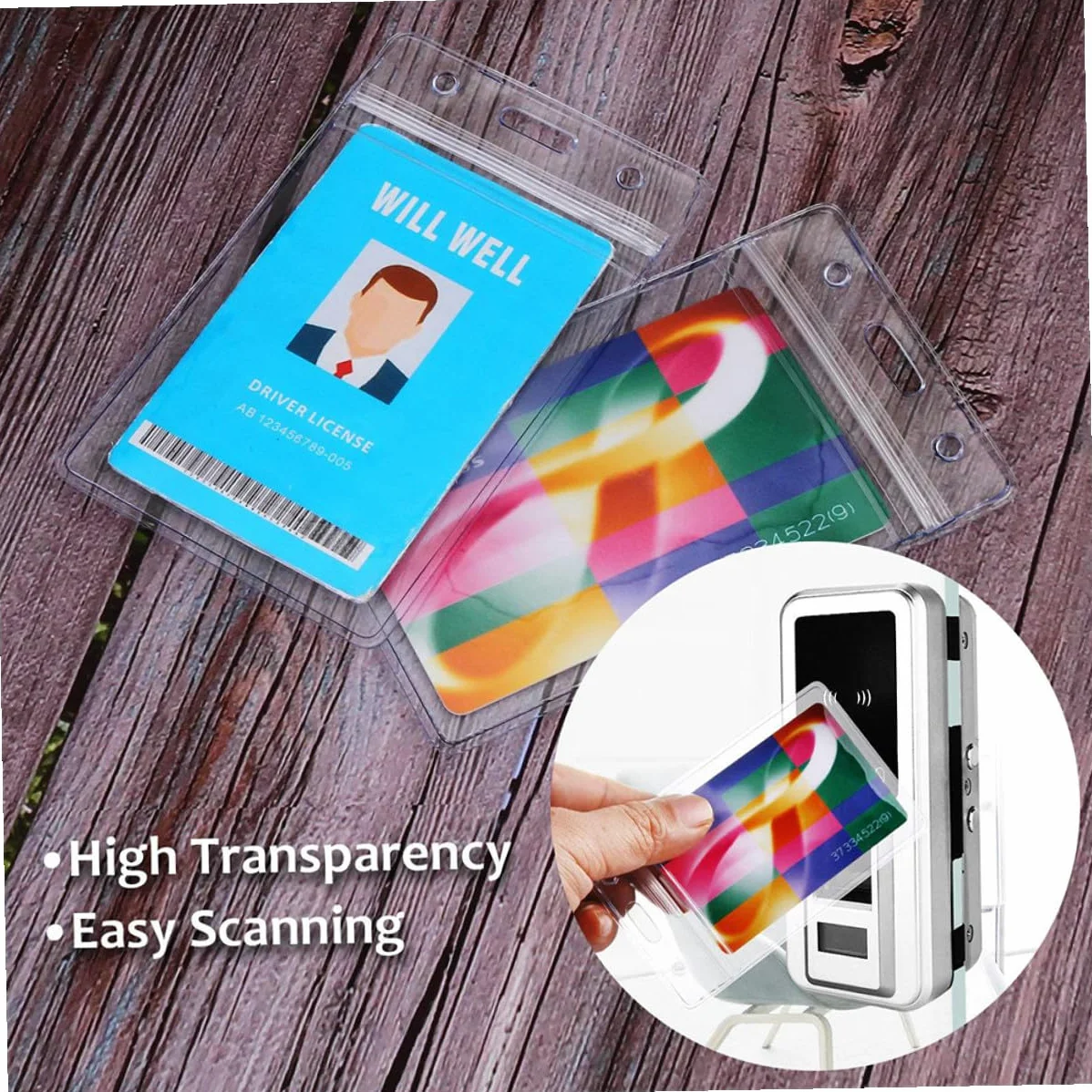Operitacx 2sets Lanyard Per Badge Con Portabadge Trasparente Da Arancione Per Lavoratori Studenti Volontari e Conferenze