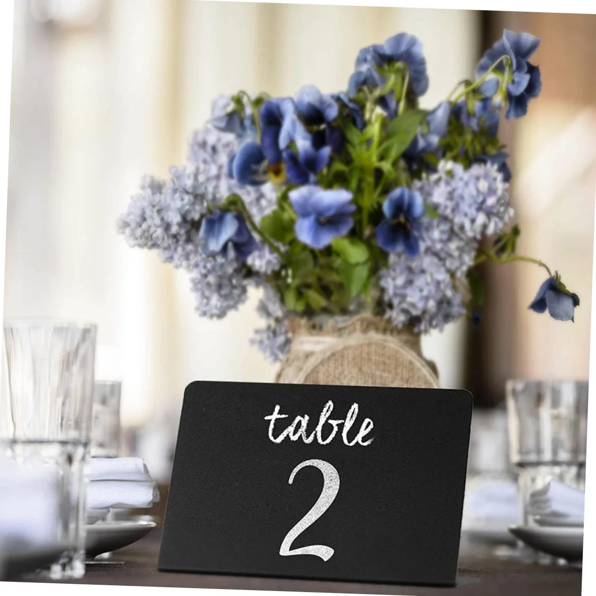 SHINEOFI 12pezzi Lavagna Nera Acrilico Per Decorazione Da Tavolo Display Messaggi Per Matrimonio e Feste Nera Lavagna Piccola Versatile Per Eventi Speciali