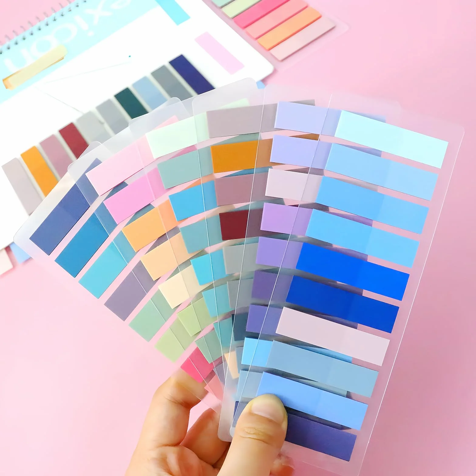 Segnapagina Adesivi Colorati 2400 Pezzi, Adesive Scrivibili Sticky Notes per File Classificabili