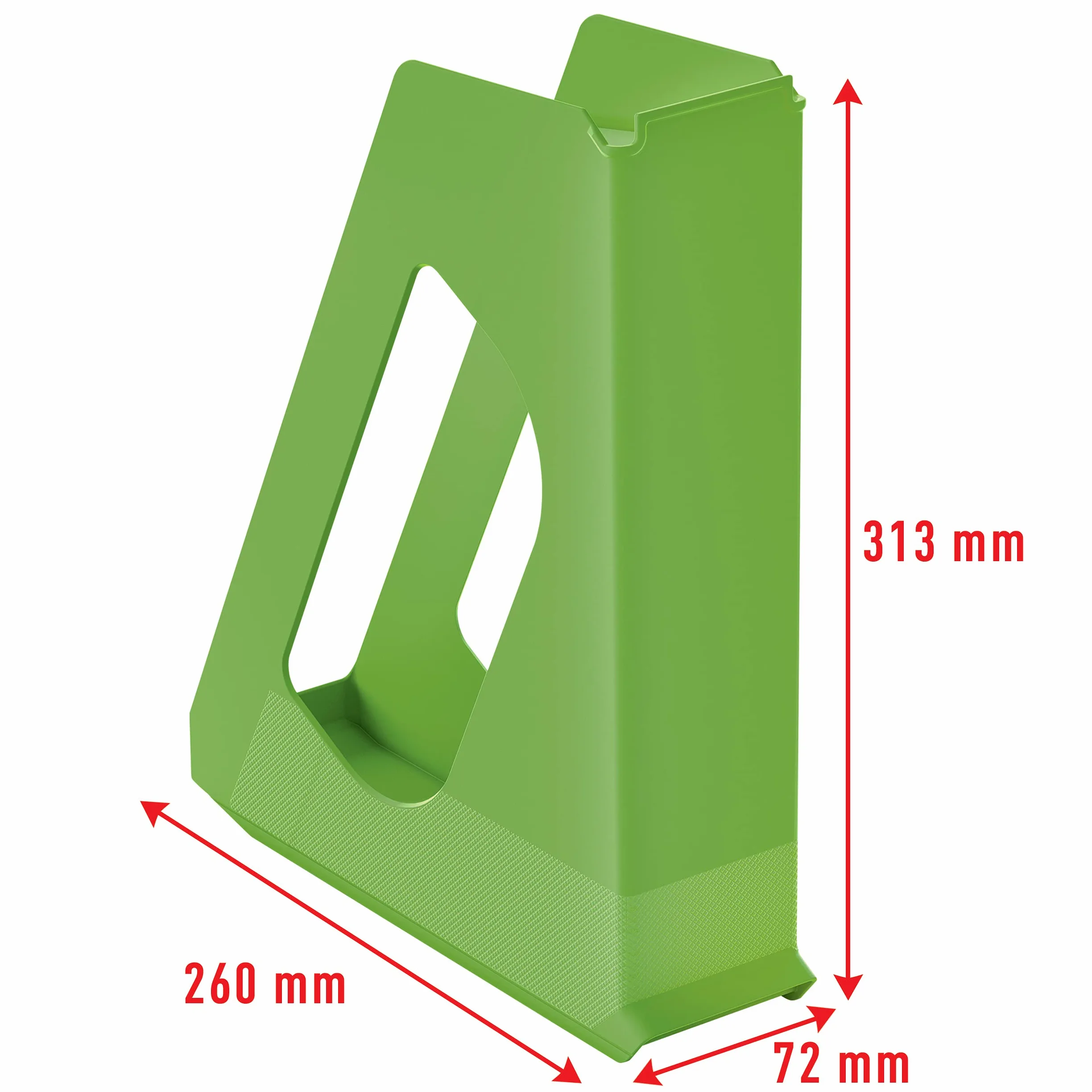 Esselte VIVIDA 628219 - Set di 10 raccoglitori in formato A4, ideali per volantini, brochure, documenti, cartelline e cucitrici, in plastica resistente, verde, confezione da 10 pezzi