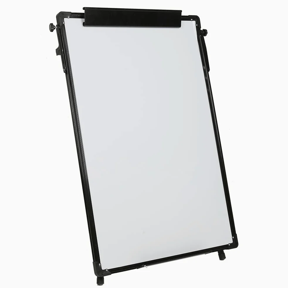 Lavagna magnetica, cancellabile a secco, portatile e regolabile in altezza con cavalletto, regolabile in altezza e uso flessibile, supporto per lavagna, 90 x 60 cm (bianco)