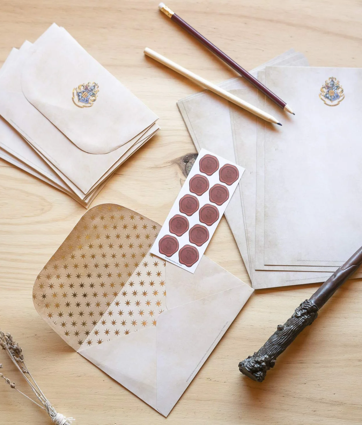 Grupo Erik Harry Potter Hogwarts Set Cancelleria Lettera - 20 fogli A5, 10 buste, 10 sigilli, Regalo Ufficiale