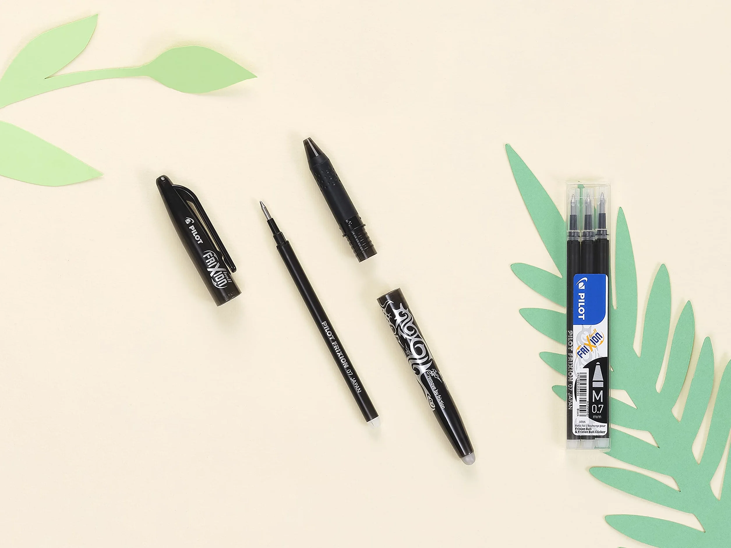 Pilot FriXion 3 set Ricariche Blu Punta Media per Penna Cancellabile Frixion Ball e Clicker