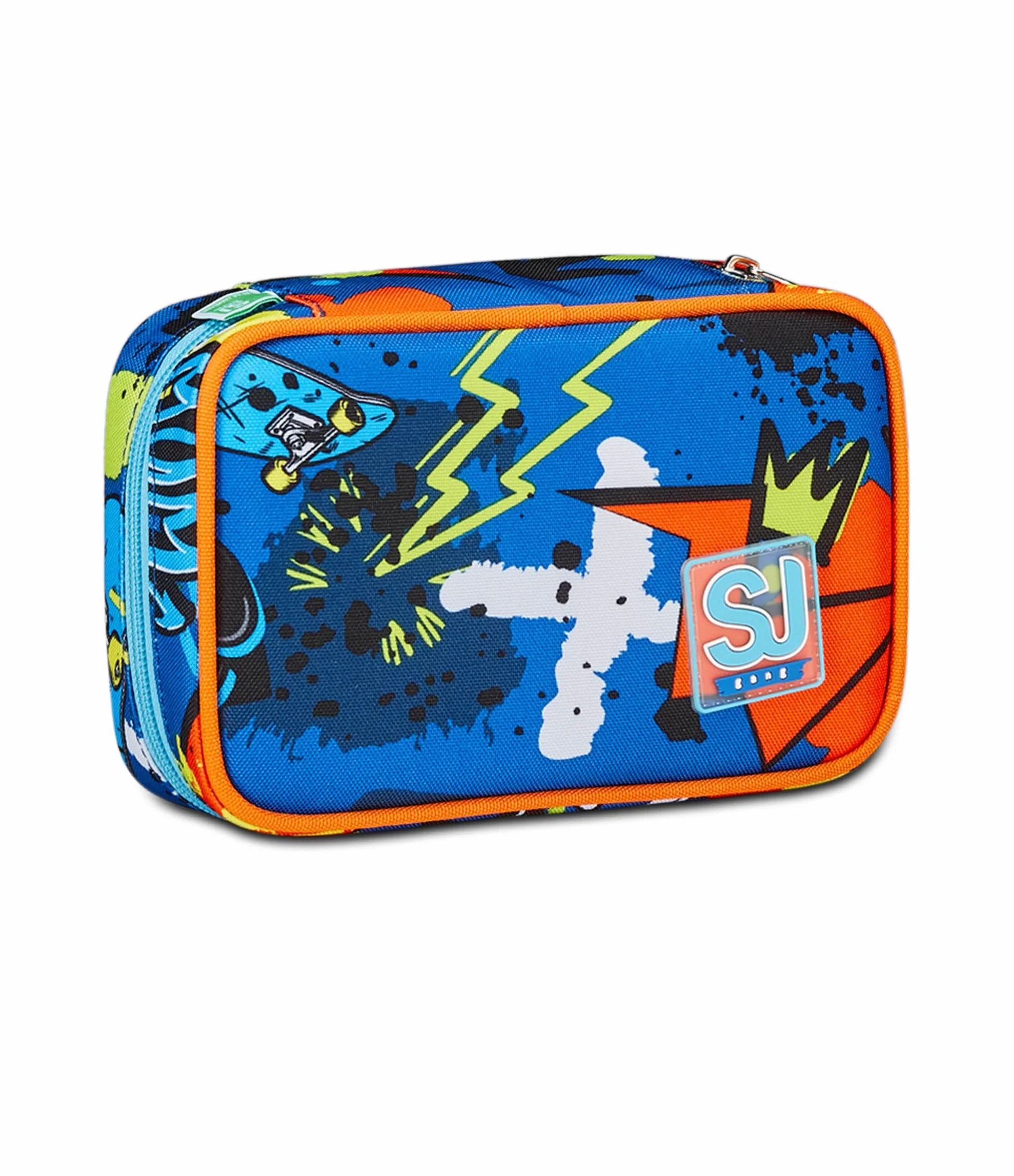 SJ GANG STYLE JAM GANG Astuccio Scuola Speed Case, Blu, Portapenne Mono Scomparto Con Plance Amovibili e Penne, Matite, Colori, Accessori Zaino, Elementari, Medie, Bambino