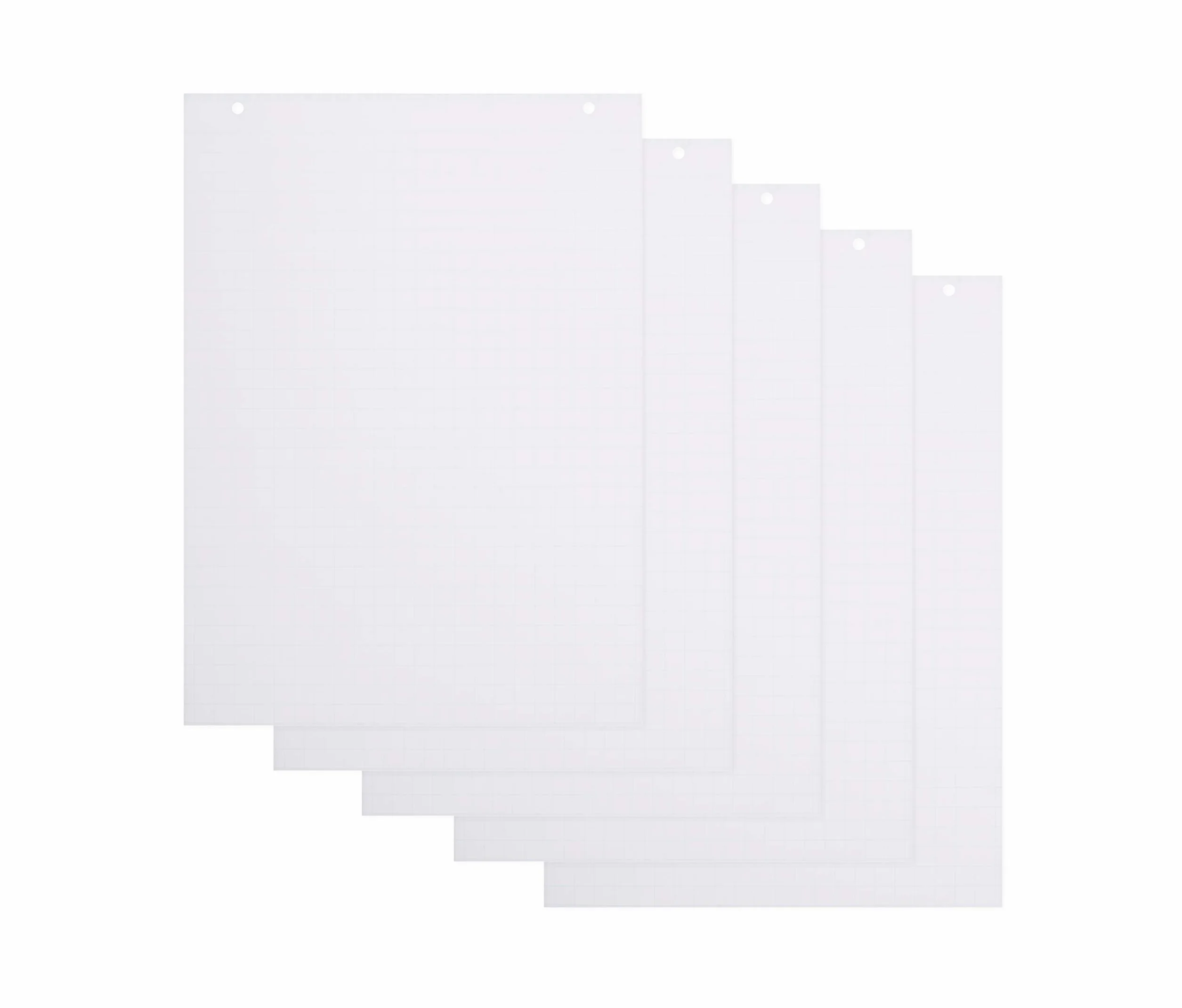 Blocco Per Lavagna di Carta a Quadretti, Confezione da 5, Blocchi di Fogli per Cavalletto, Formato A1 (585x810mm), 60gr/m2, 20 fogli per blocco